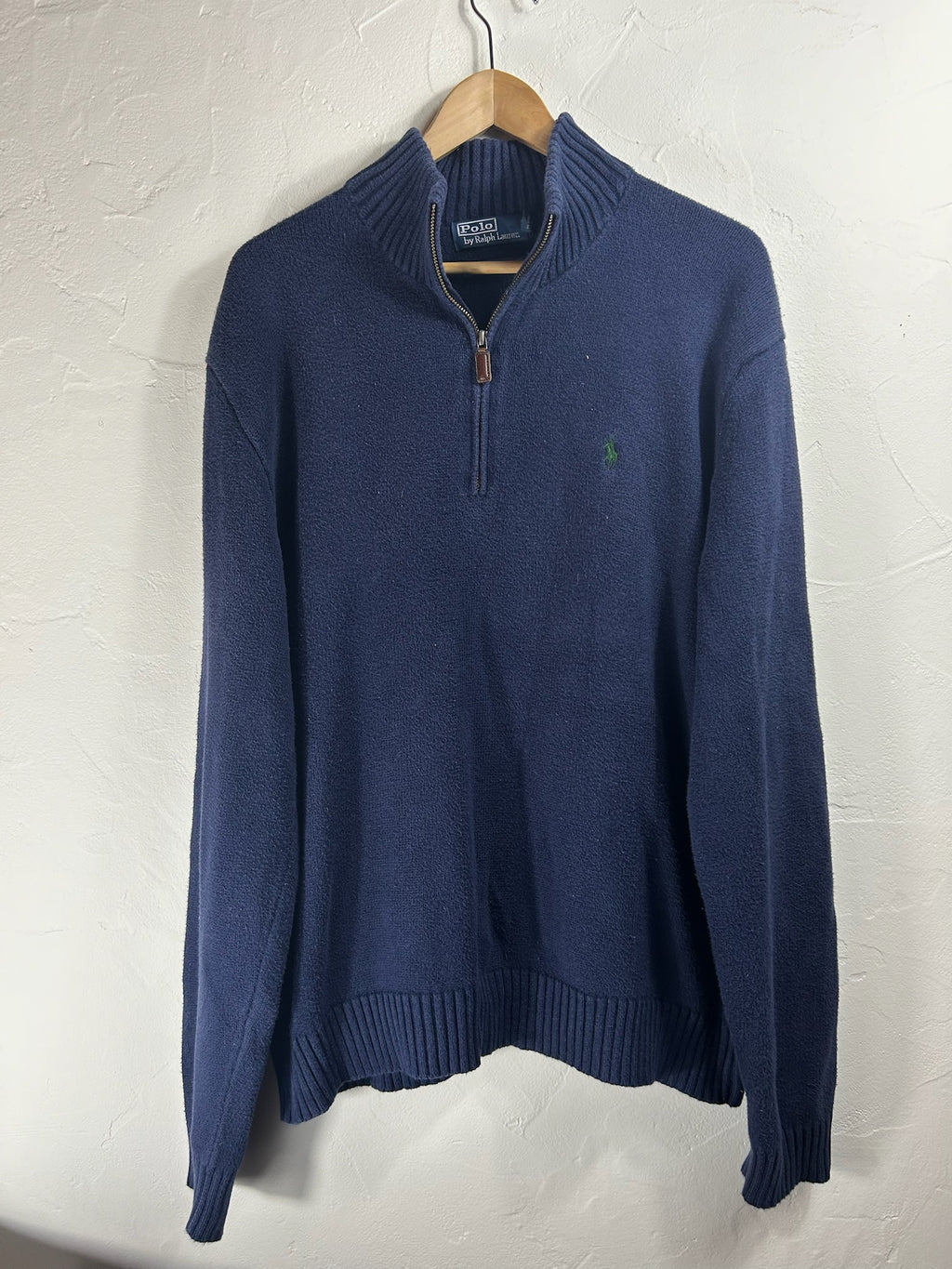 Pull zippé Ralph Lauren marine - Homme - Taille XL