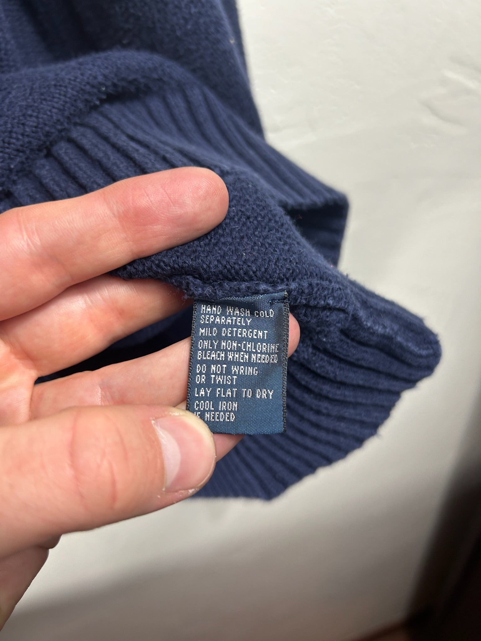 Pull zippé Ralph Lauren marine - Homme - Taille XL