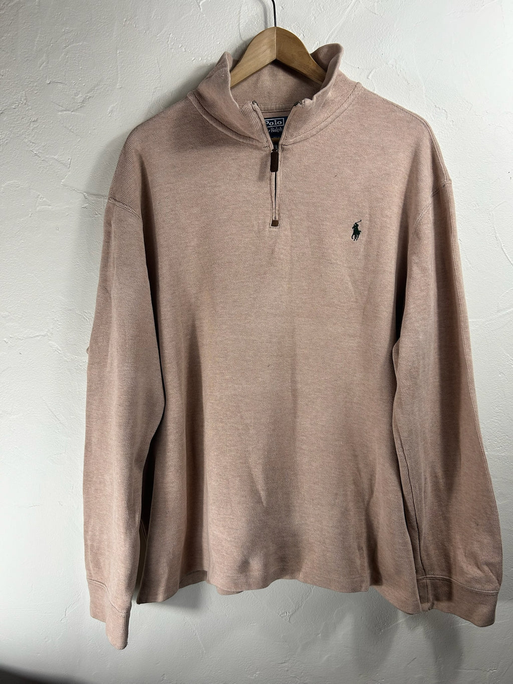 Pull zippé Ralph Lauren beige - Homme - Taille XL