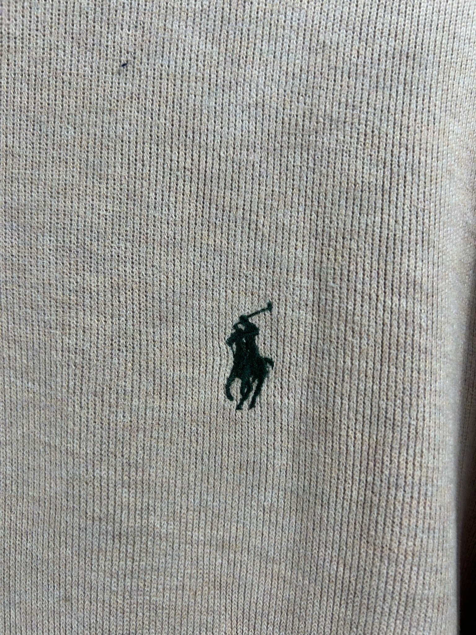 Pull zippé Ralph Lauren beige - Homme - Taille XL