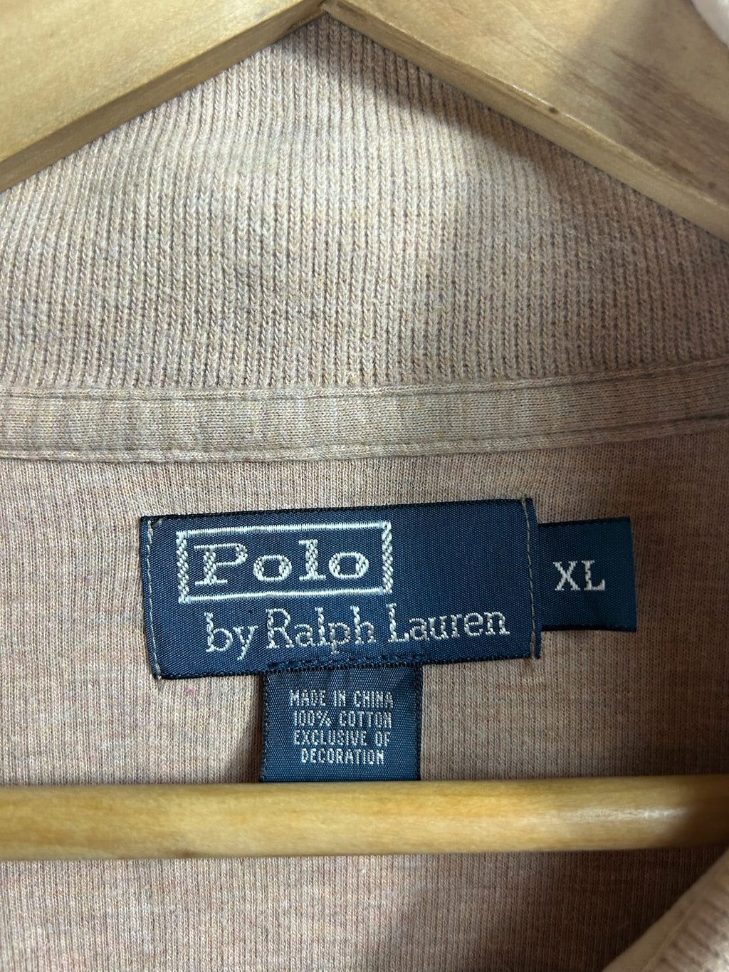 Pull zippé Ralph Lauren beige - Homme - Taille XL