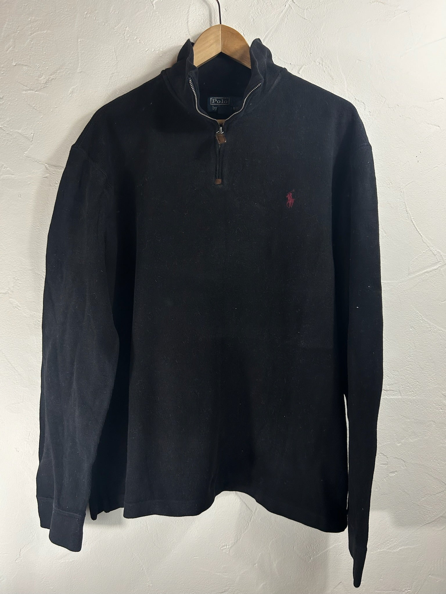 Pull zippé Ralph Lauren noir - Homme - Taille L