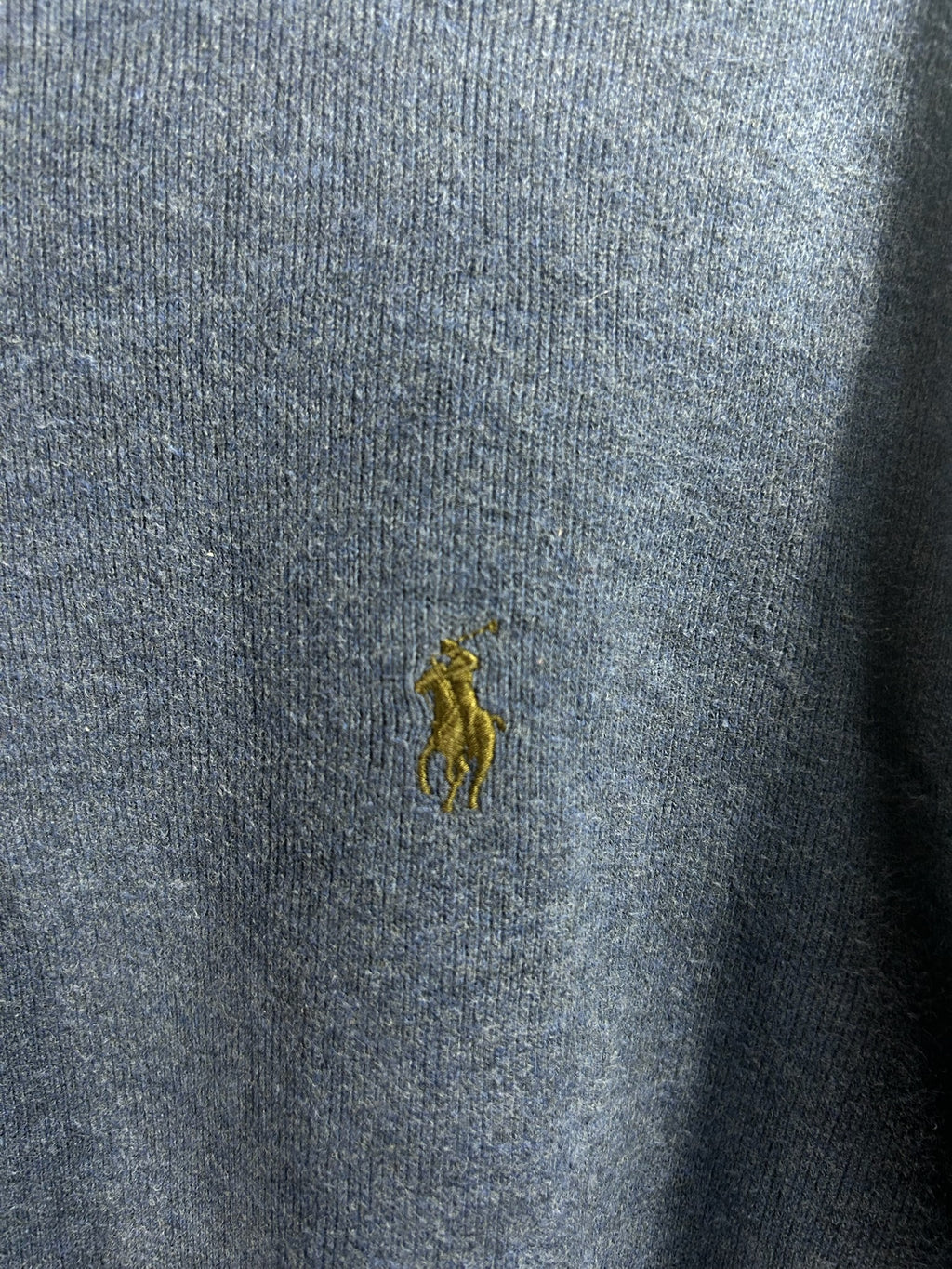 Pull zippé Ralph Lauren bleu - Homme - Taille L