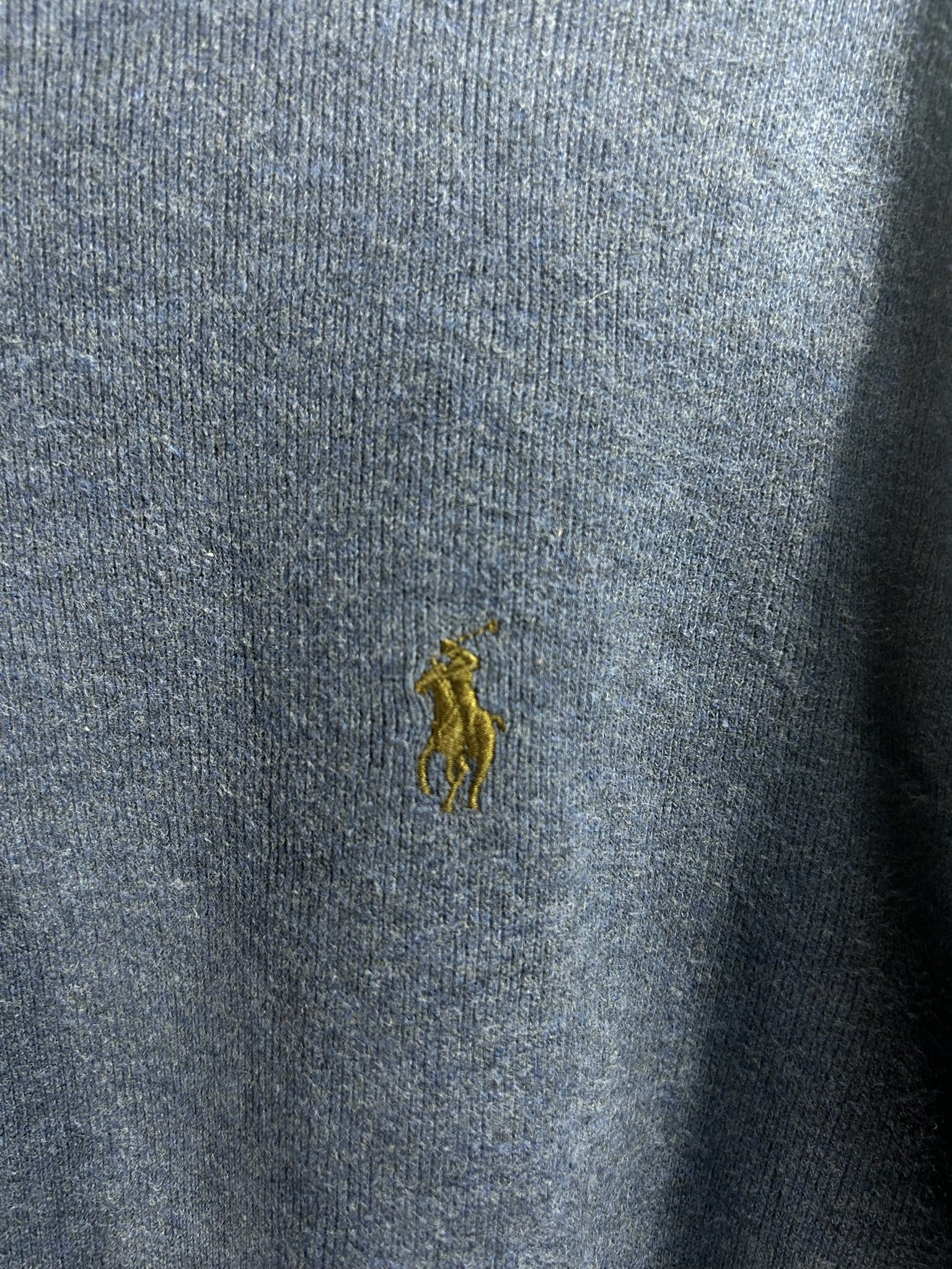 Pull zippé Ralph Lauren bleu - Homme - Taille L