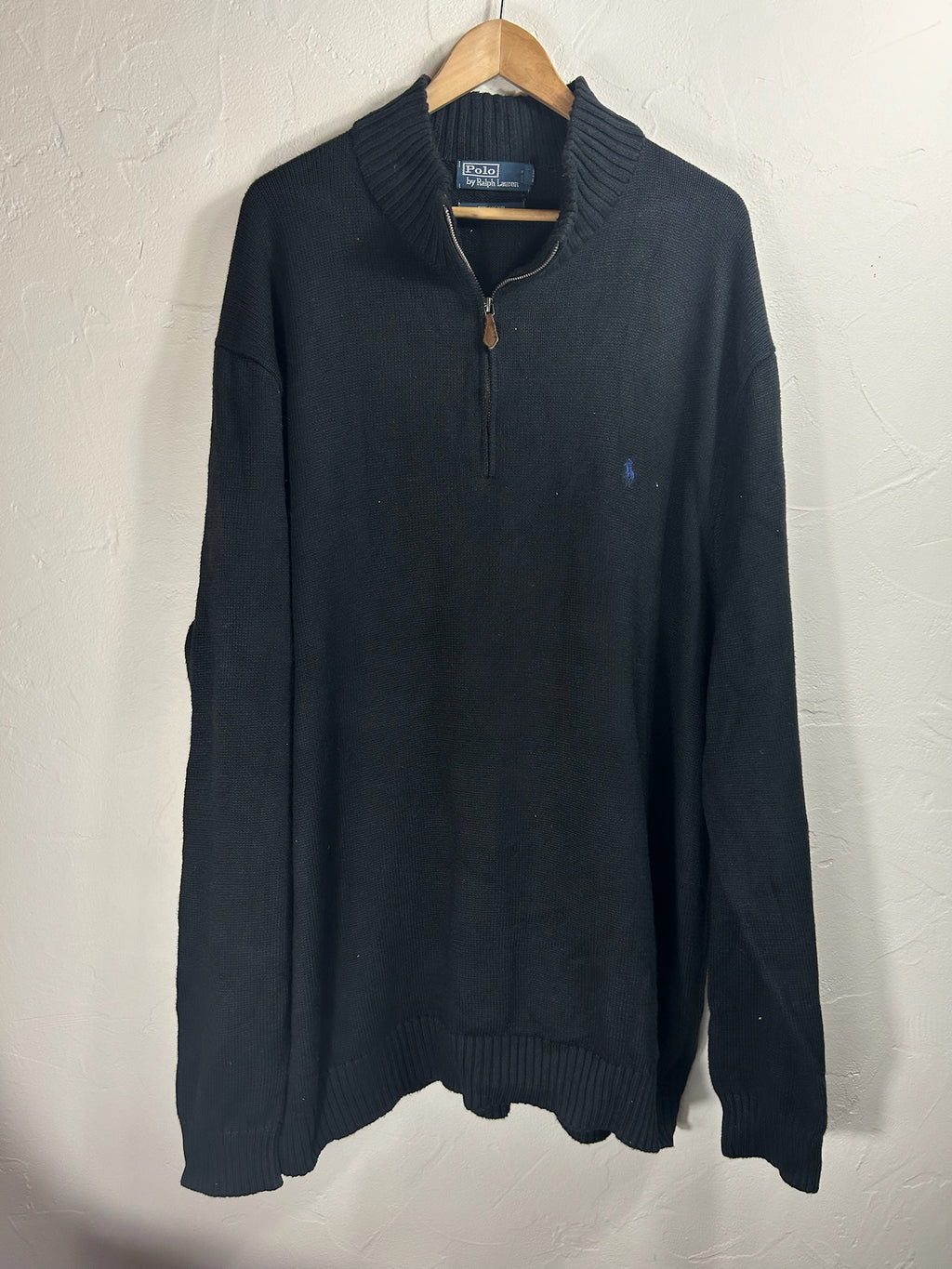 Pull zippé Ralph Lauren noir - Homme - Taille 3XL