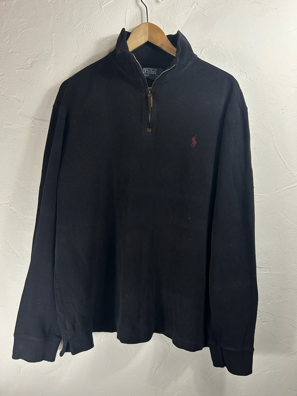 Pull zippé Ralph Lauren noir - Homme - Taille L