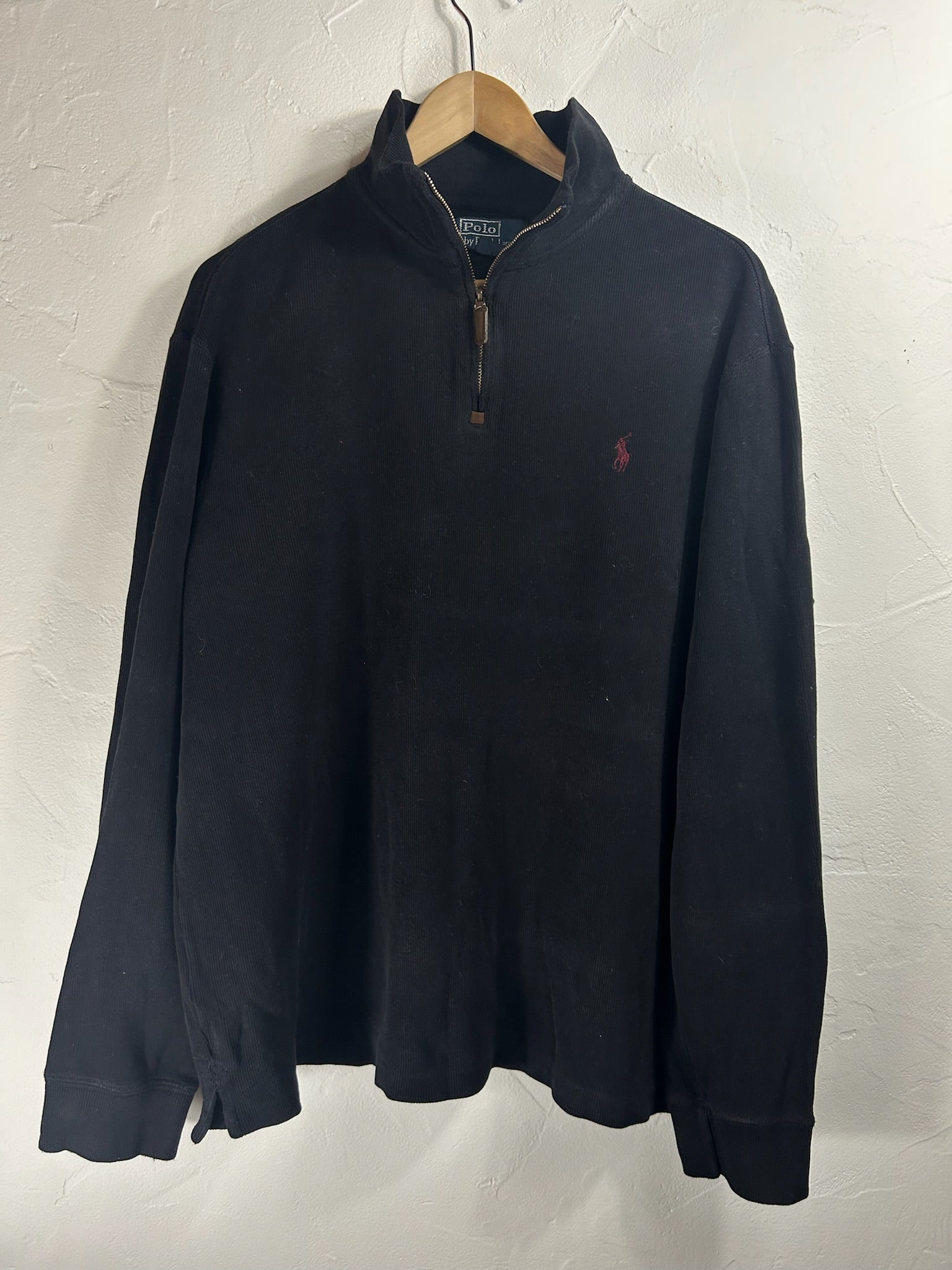 Pull zippé Ralph Lauren noir - Homme - Taille L