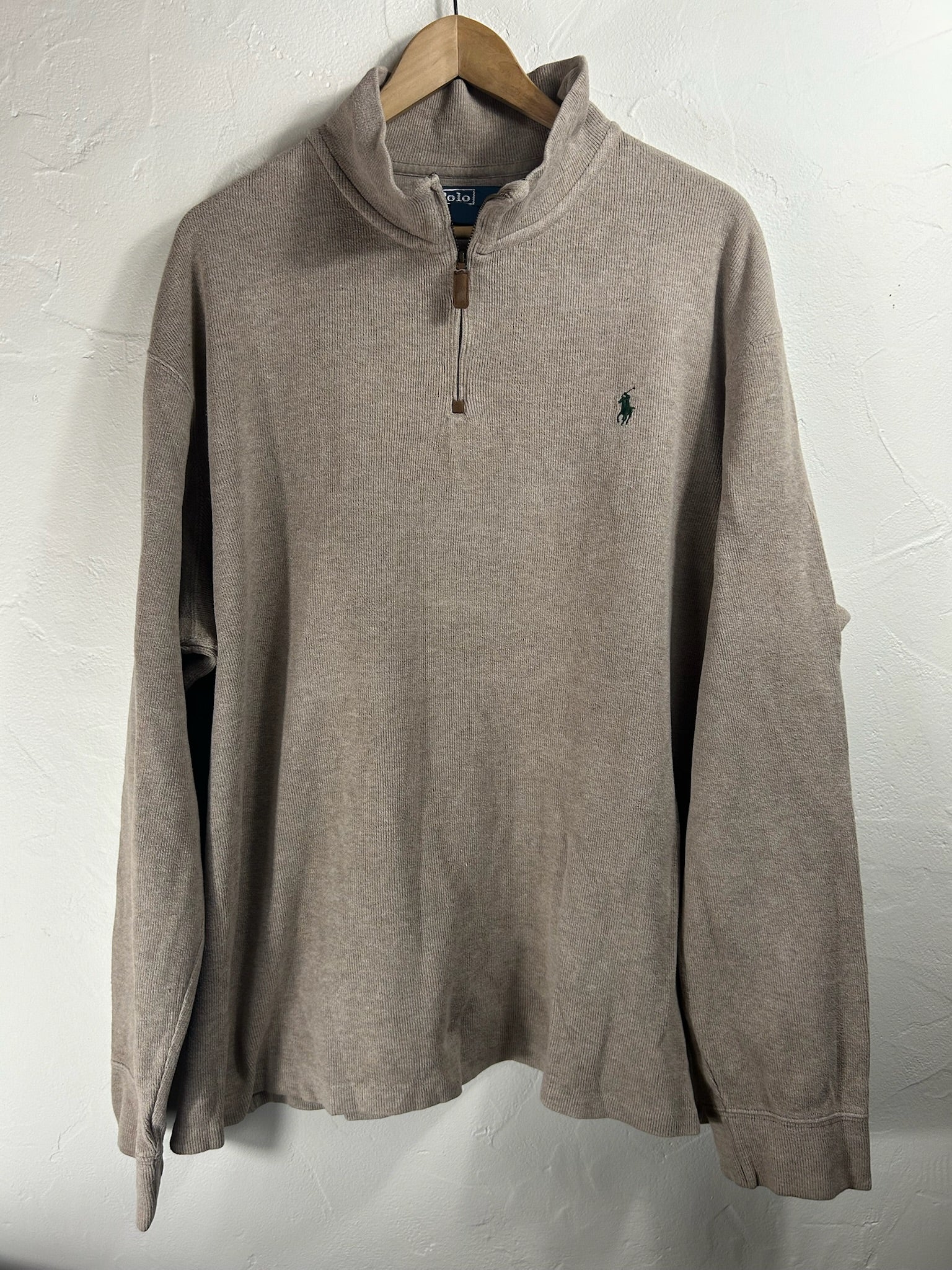 Pull zippé Ralph Lauren beige - Homme - Taille XXL