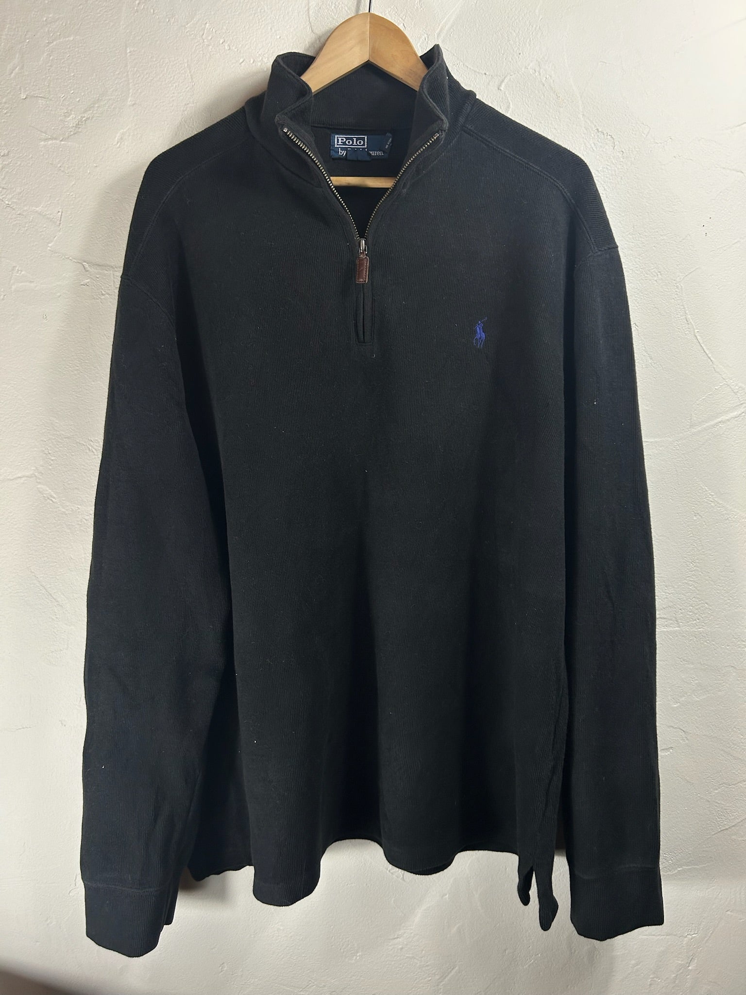 Pull zippé Ralph Lauren noir - Homme - Taille XL