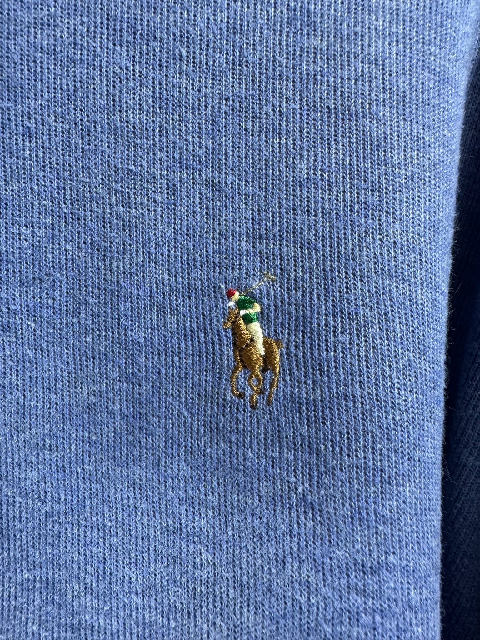 Pull zippé Ralph Lauren bleu - Homme - Taille XL