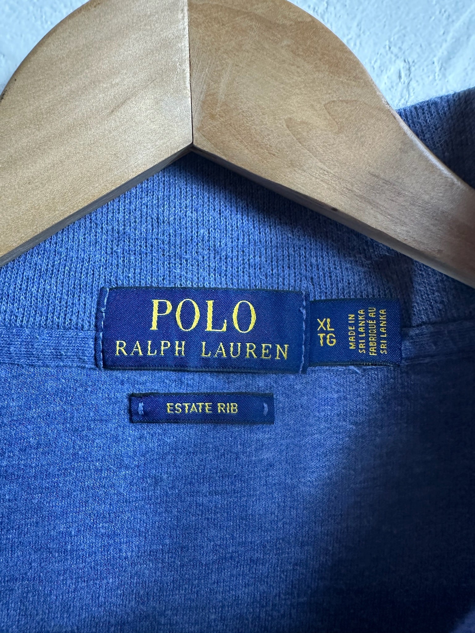 Pull zippé Ralph Lauren bleu - Homme - Taille XL