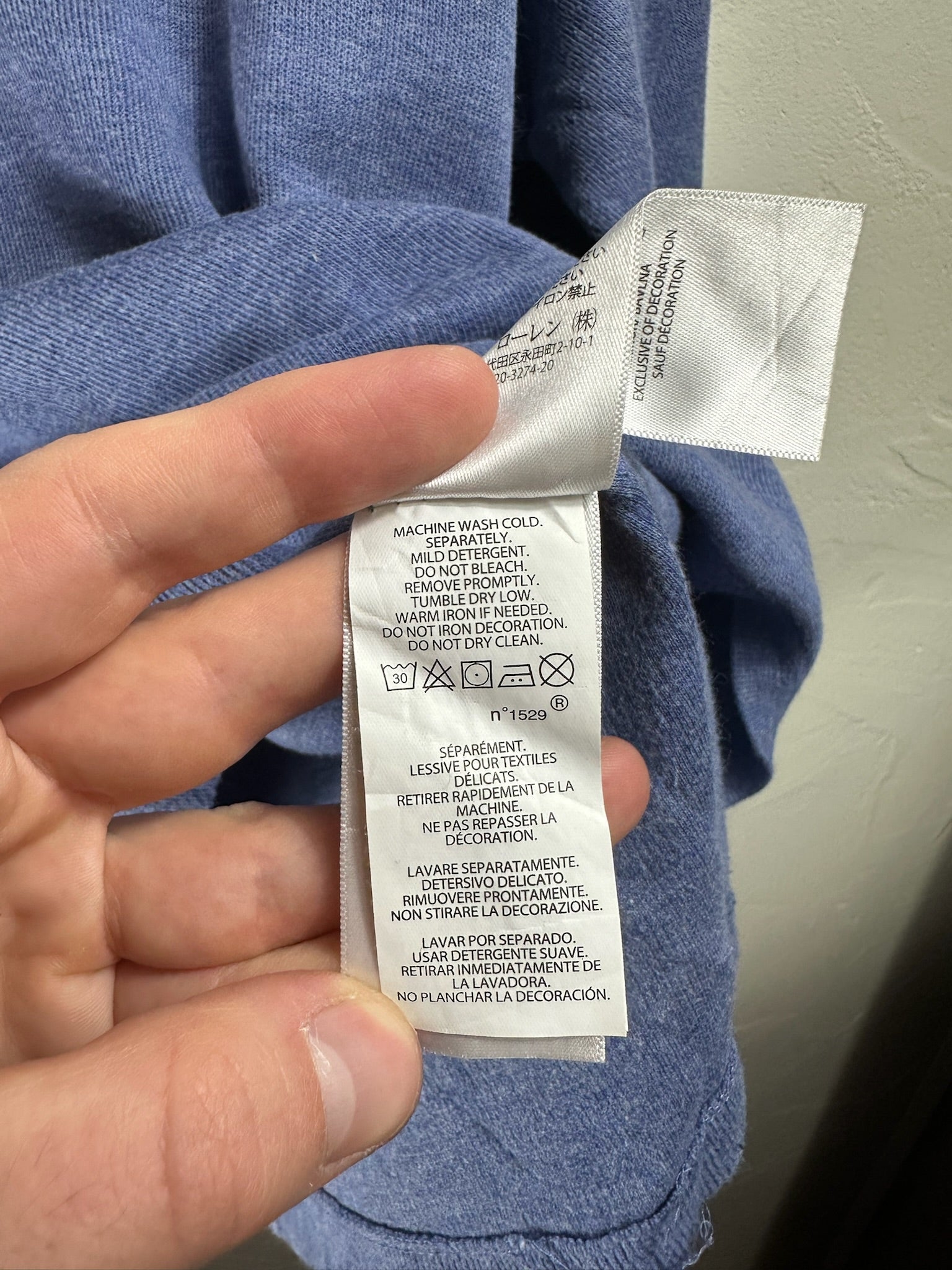 Pull zippé Ralph Lauren bleu - Homme - Taille XL