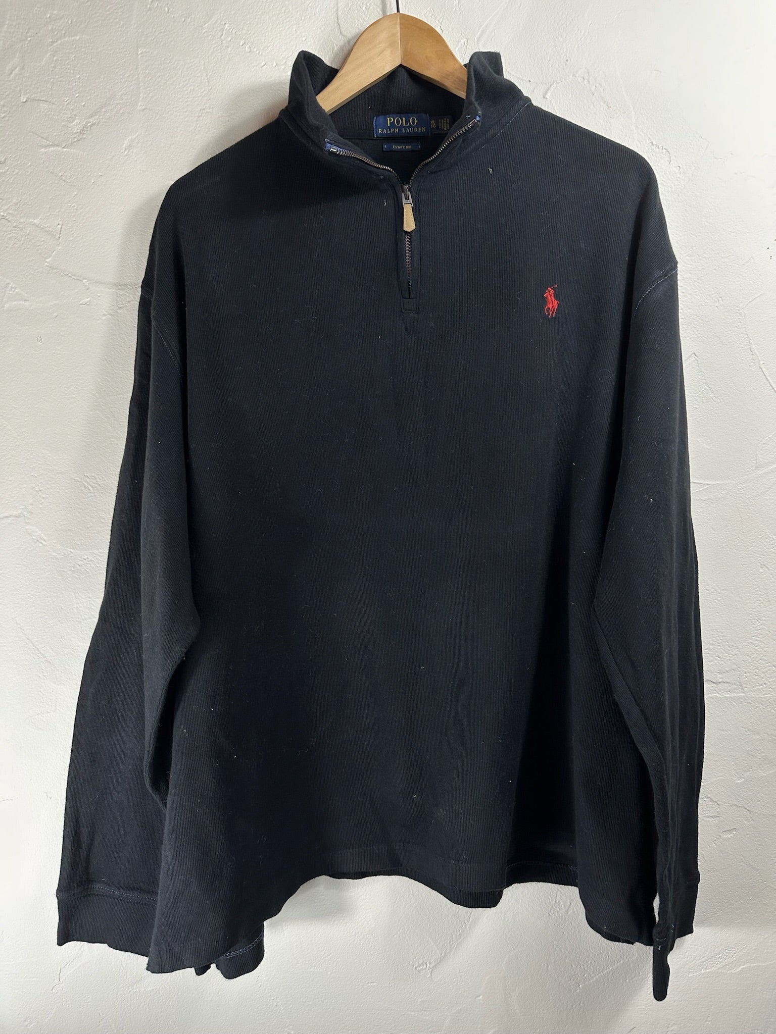 Pull zippé Ralph Lauren noir - Homme - Taille XL