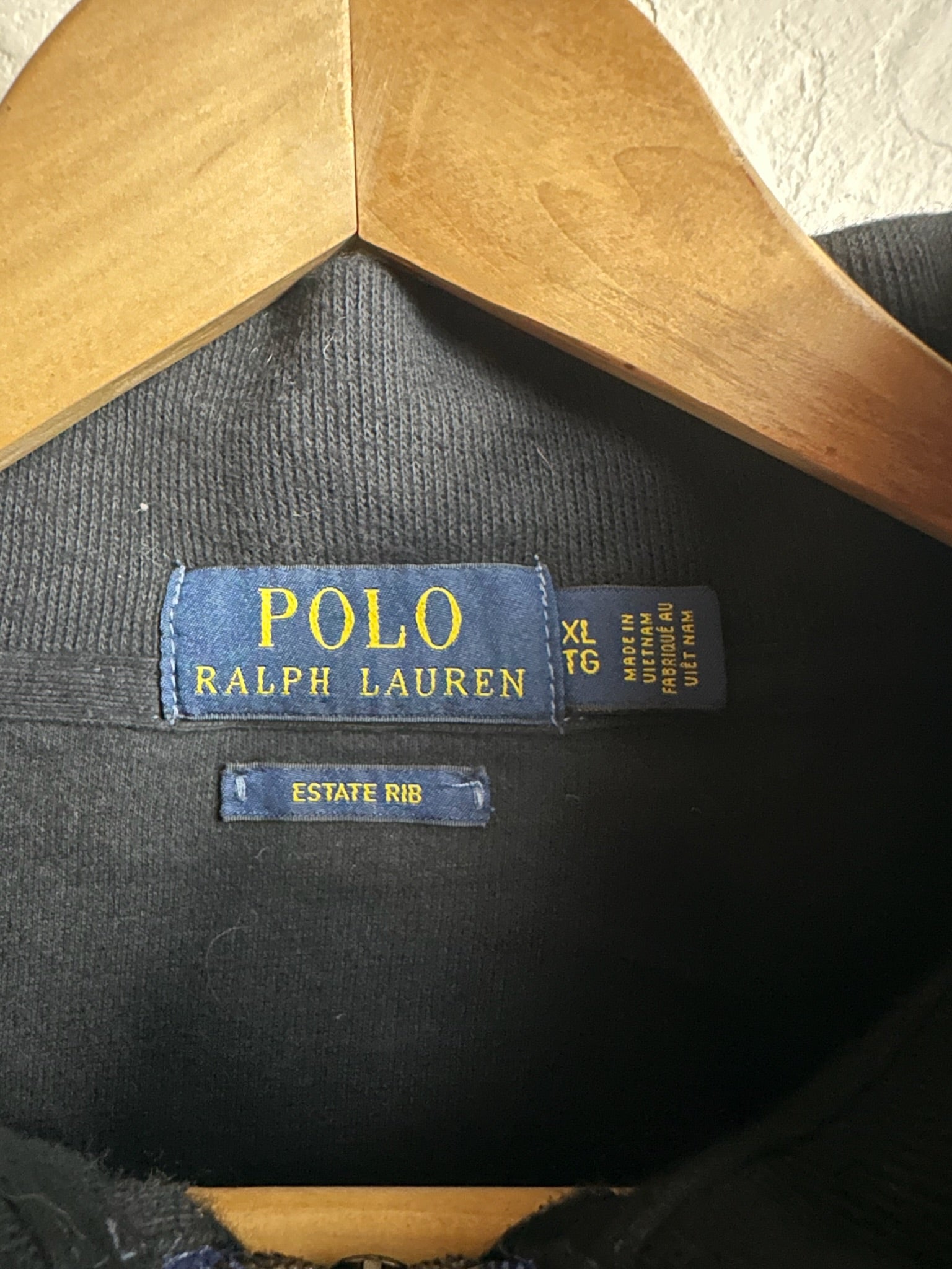 Pull zippé Ralph Lauren noir - Homme - Taille XL