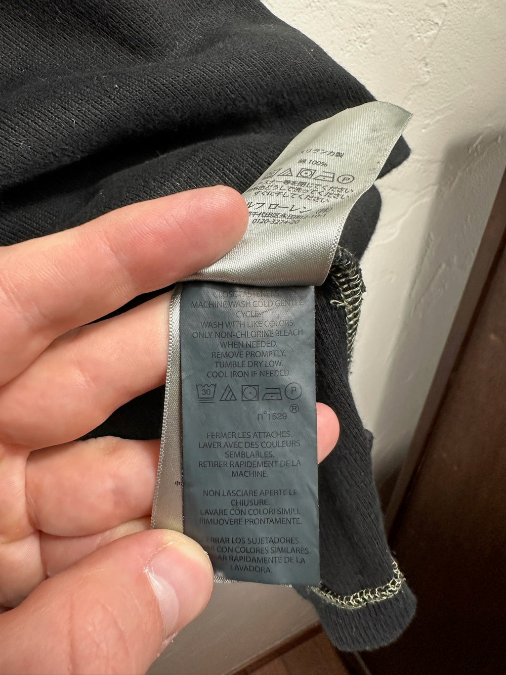 Pull zippé Ralph Lauren noir - Homme - Taille M