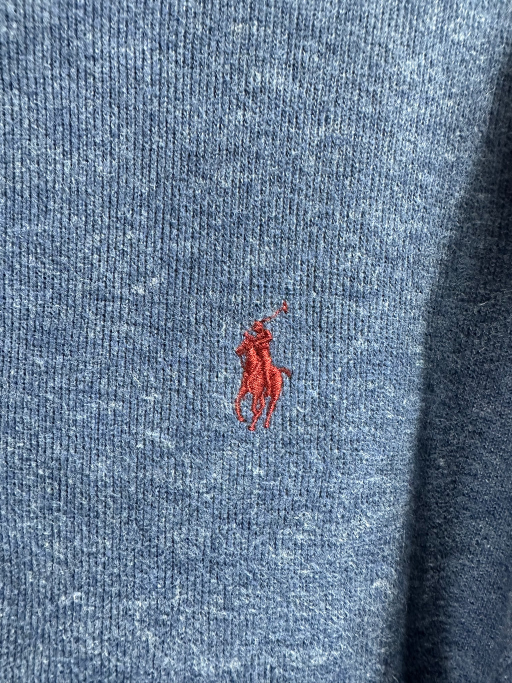 Pull zippé Ralph Lauren bleu - Homme - Taille L