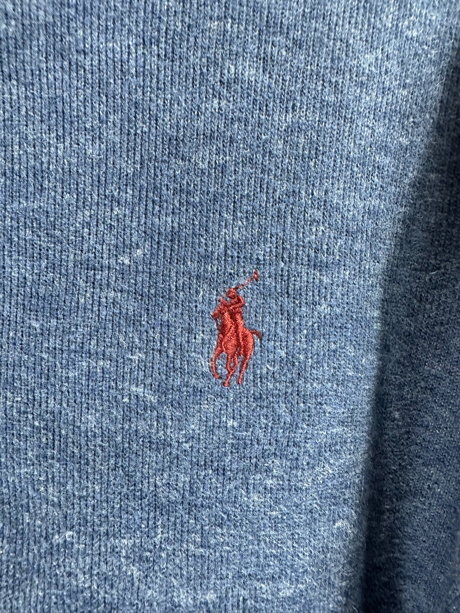 Pull zippé Ralph Lauren bleu - Homme - Taille L