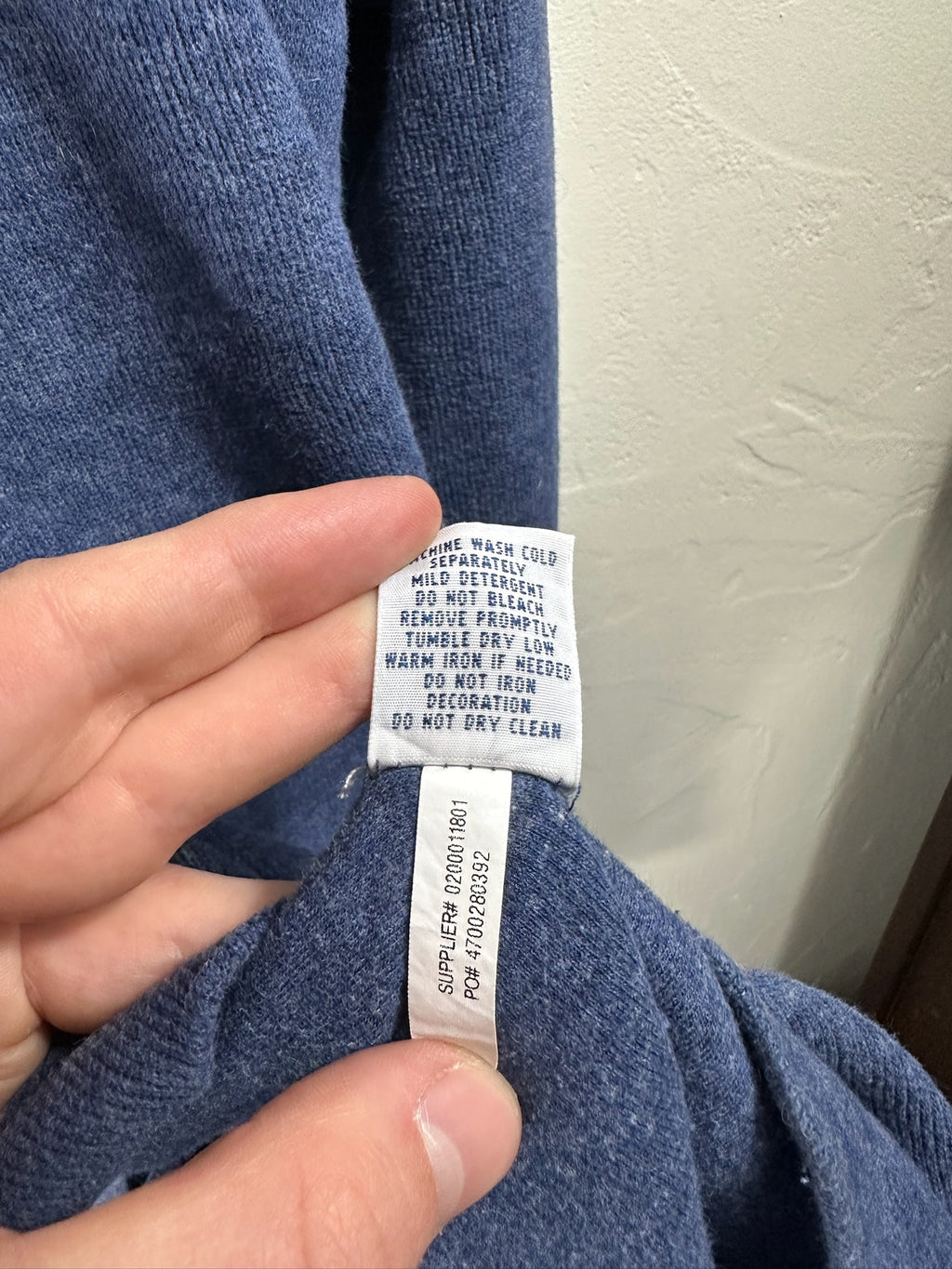 Pull zippé Ralph Lauren bleu - Homme - Taille L