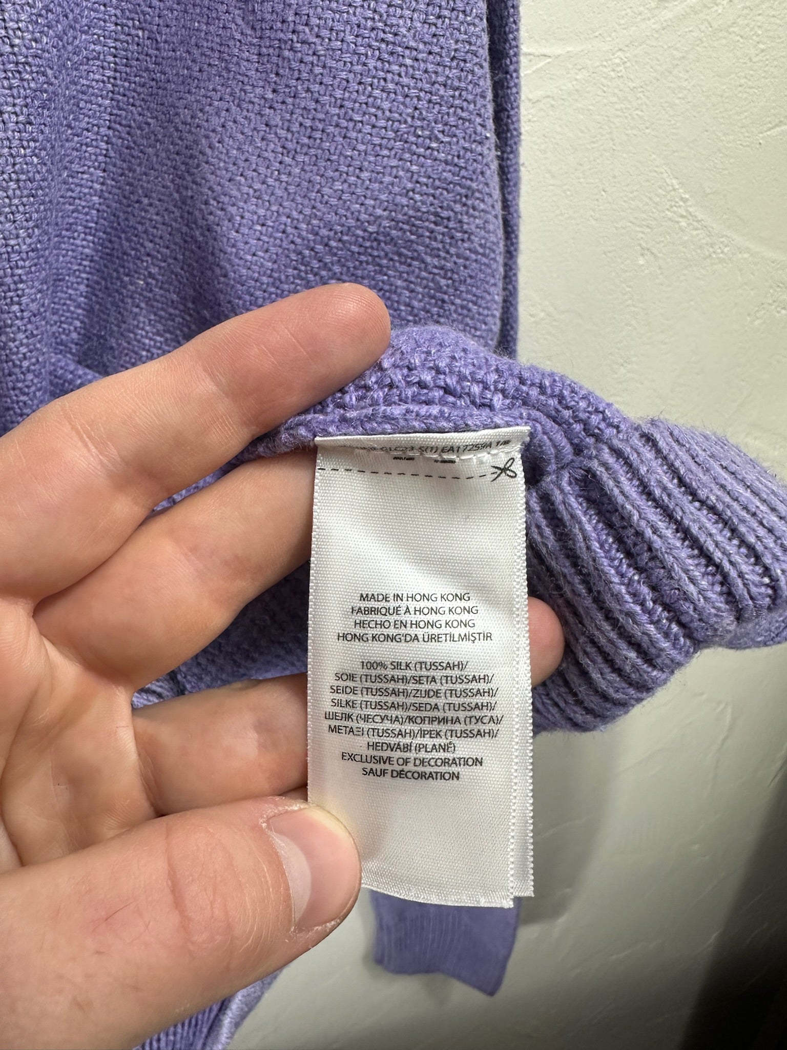 Pull zippé Ralph Lauren violet - Homme - Taille L