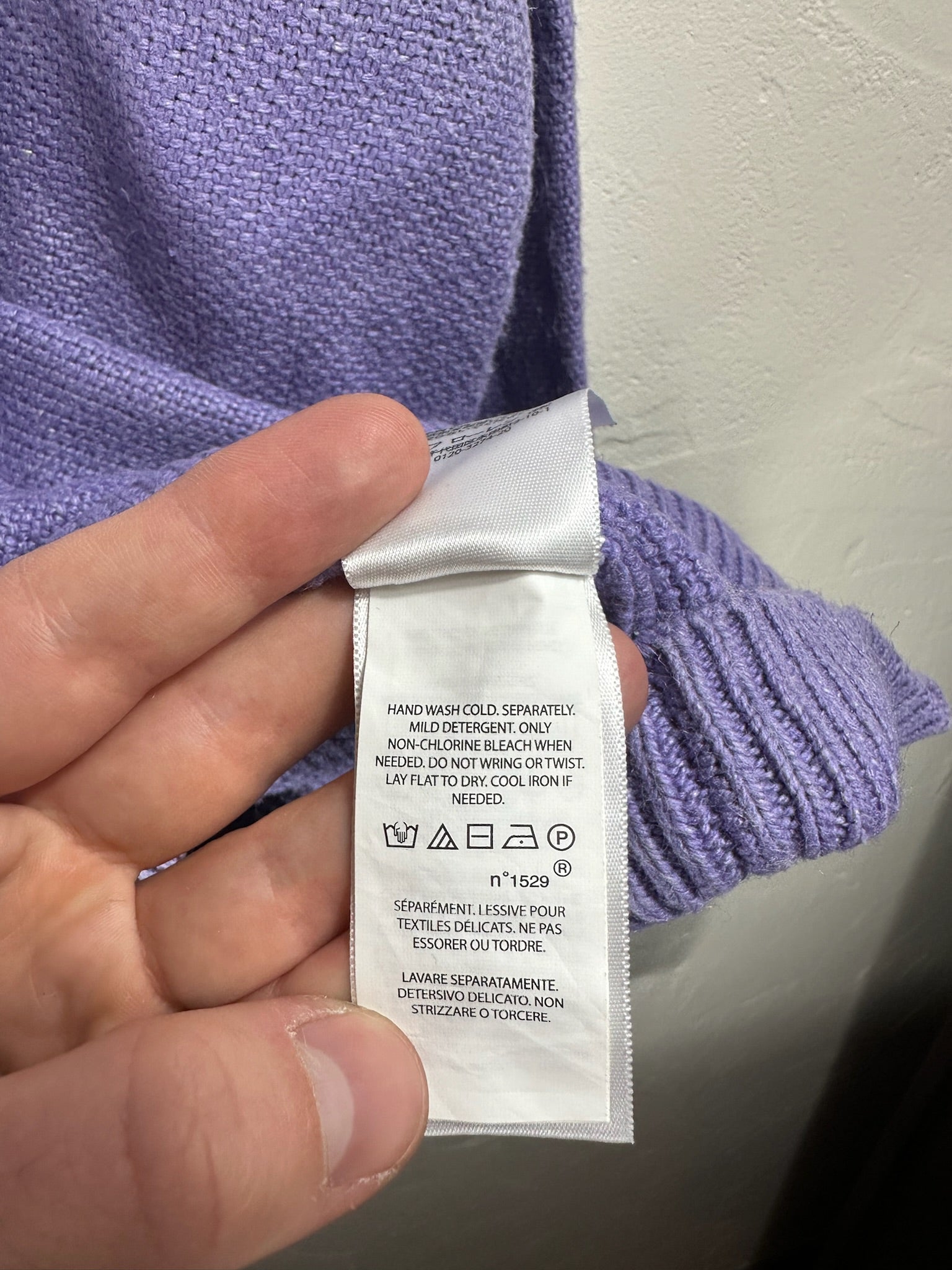 Pull zippé Ralph Lauren violet - Homme - Taille L