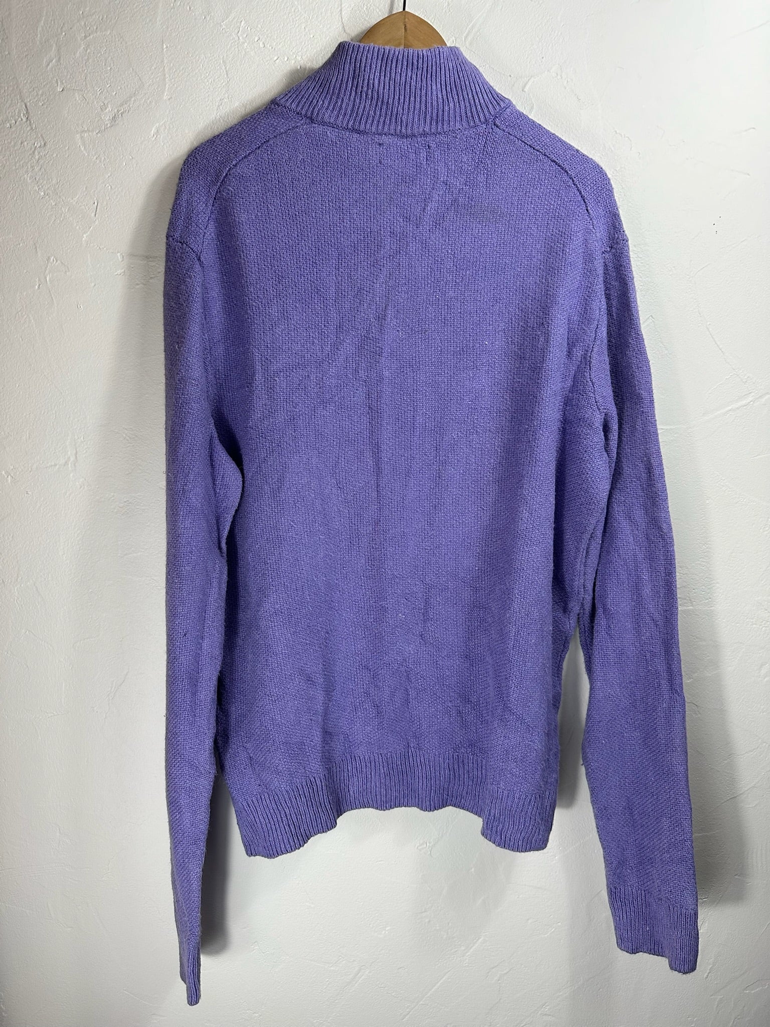 Pull zippé Ralph Lauren violet - Homme - Taille L