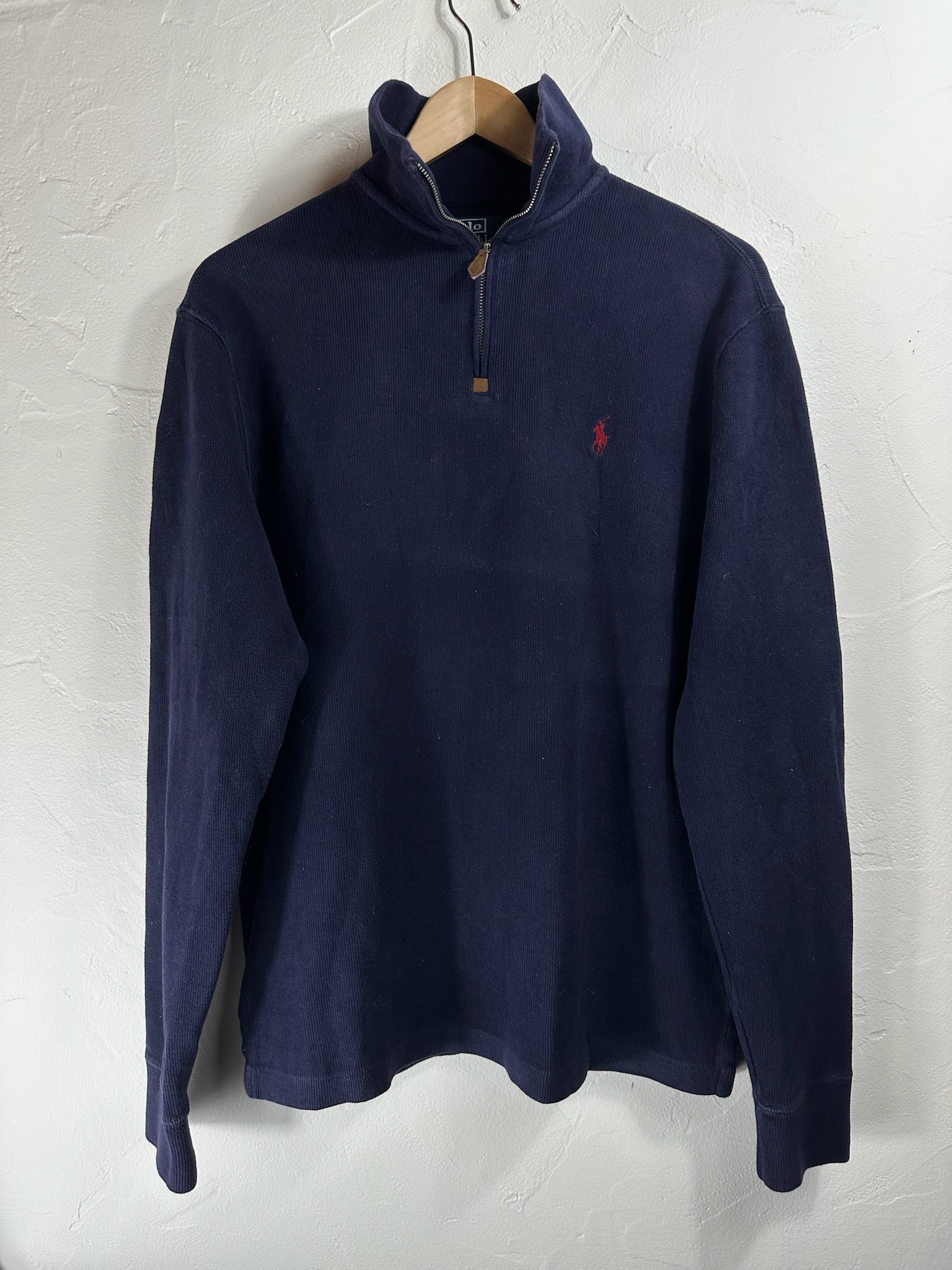 Pull zippé Ralph Lauren marine - Homme - Taille S