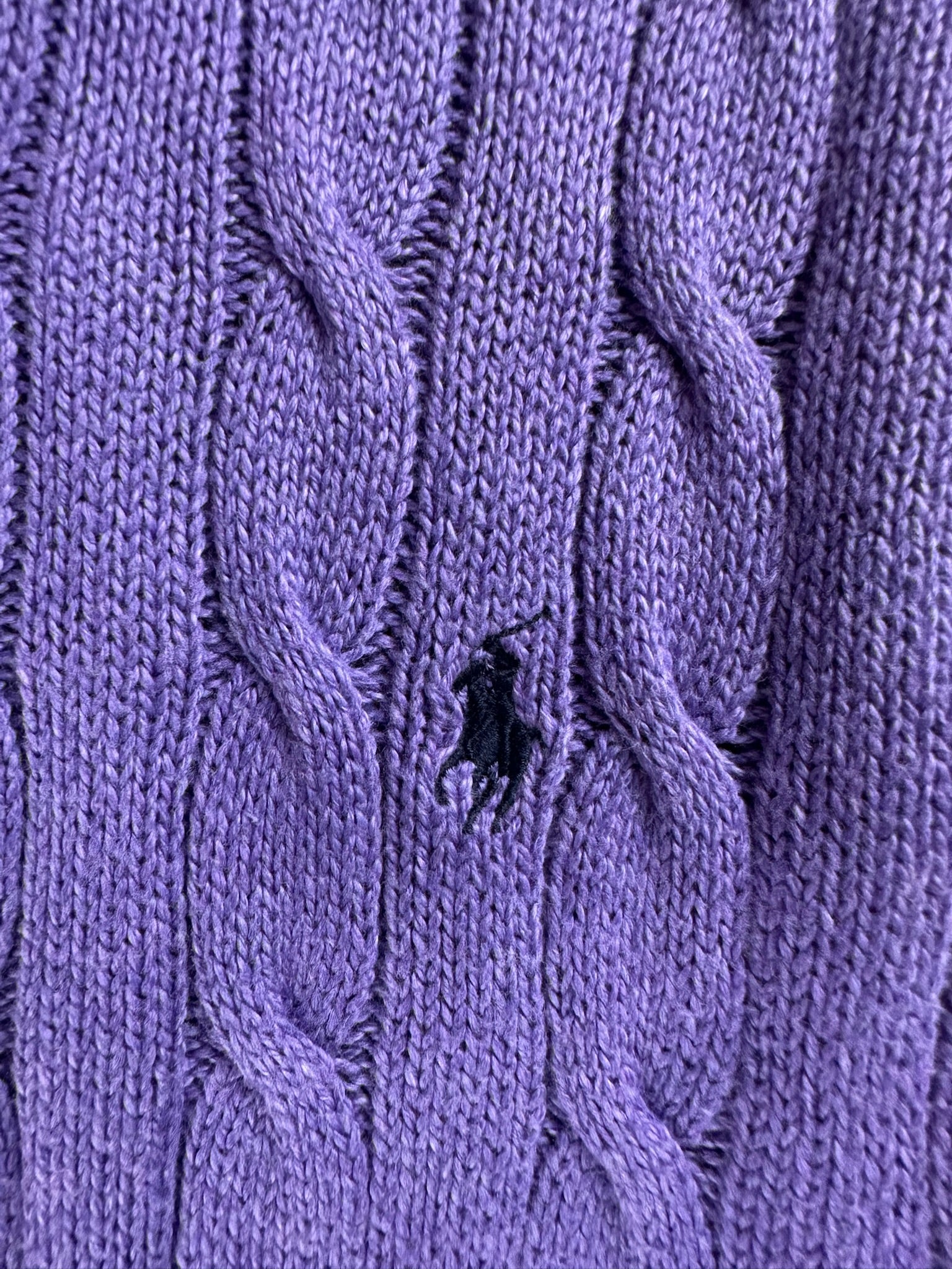 Pull zippé Ralph Lauren violet - Homme - Taille L