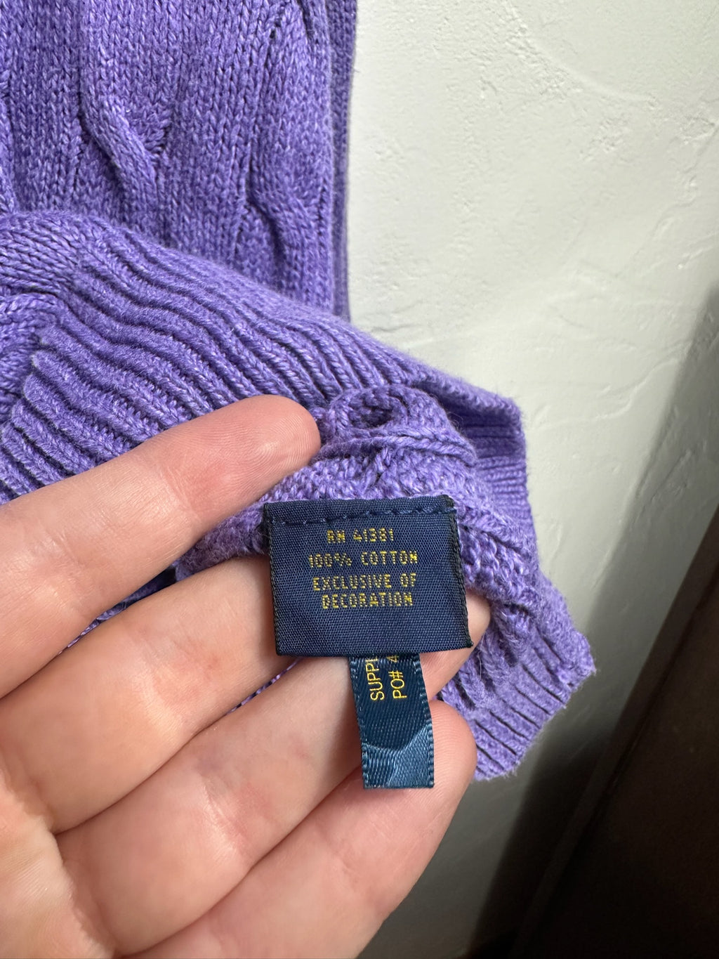 Pull zippé Ralph Lauren violet - Homme - Taille L