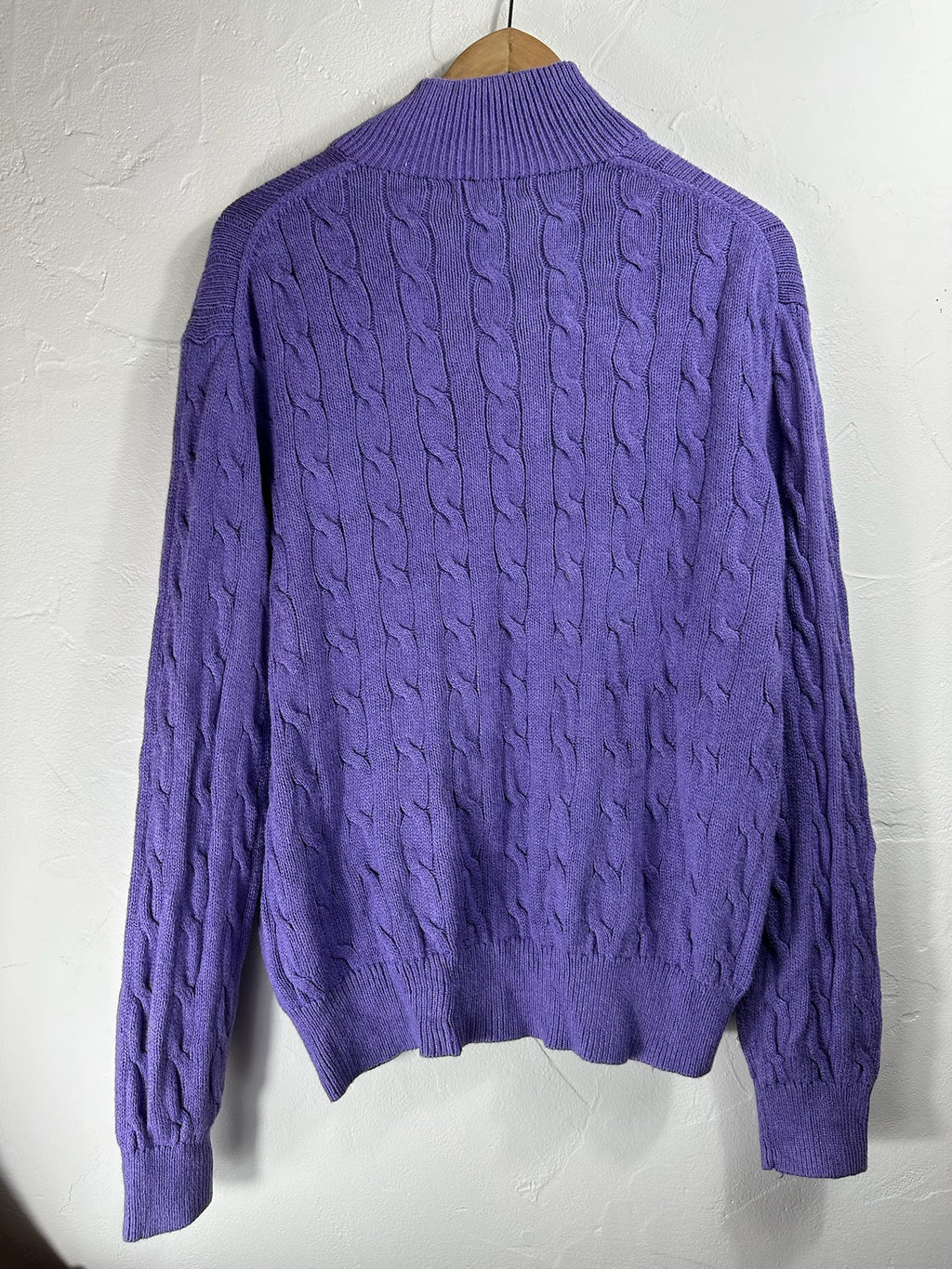 Pull zippé Ralph Lauren violet - Homme - Taille L