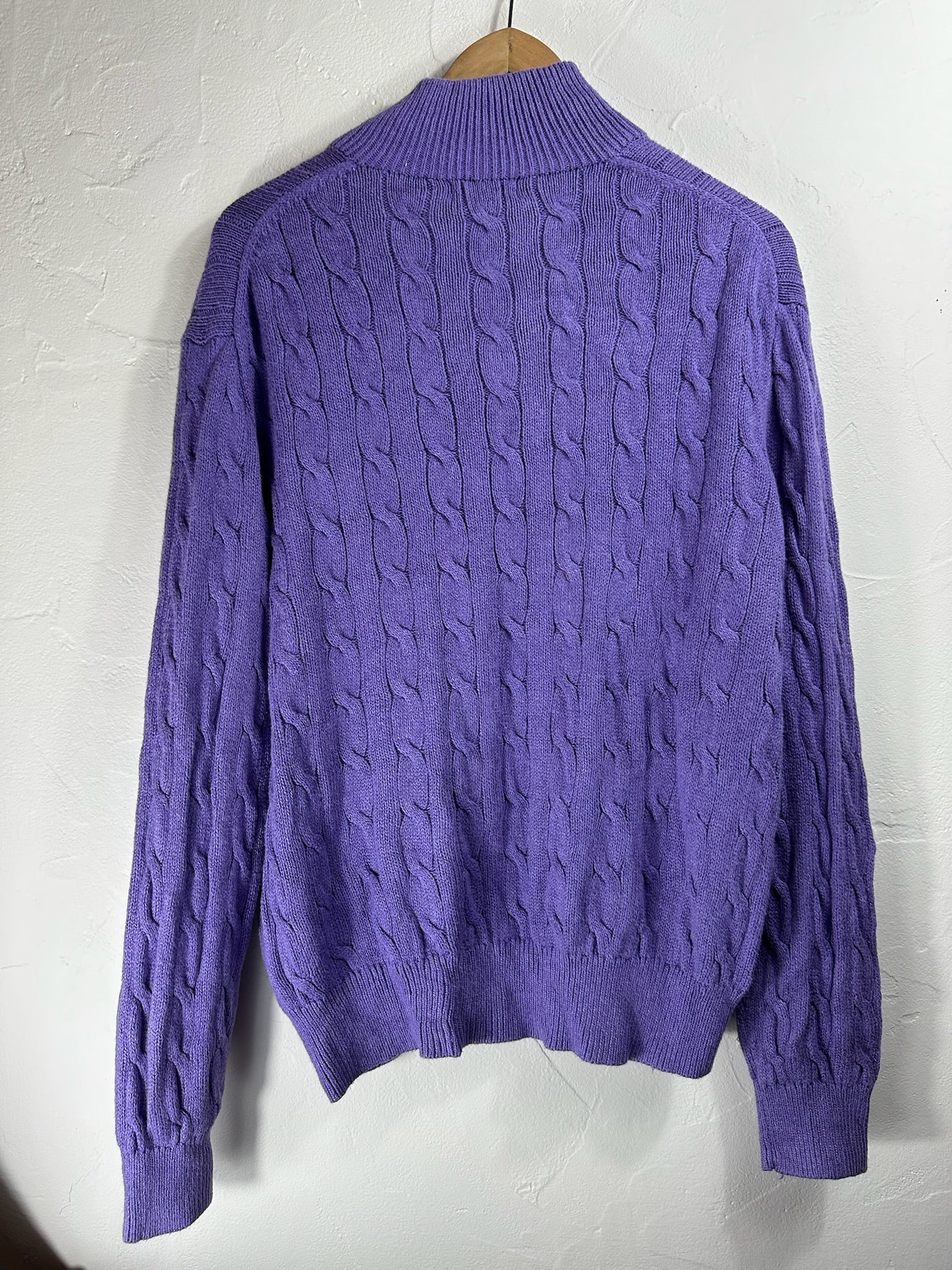 Pull zippé Ralph Lauren violet - Homme - Taille L