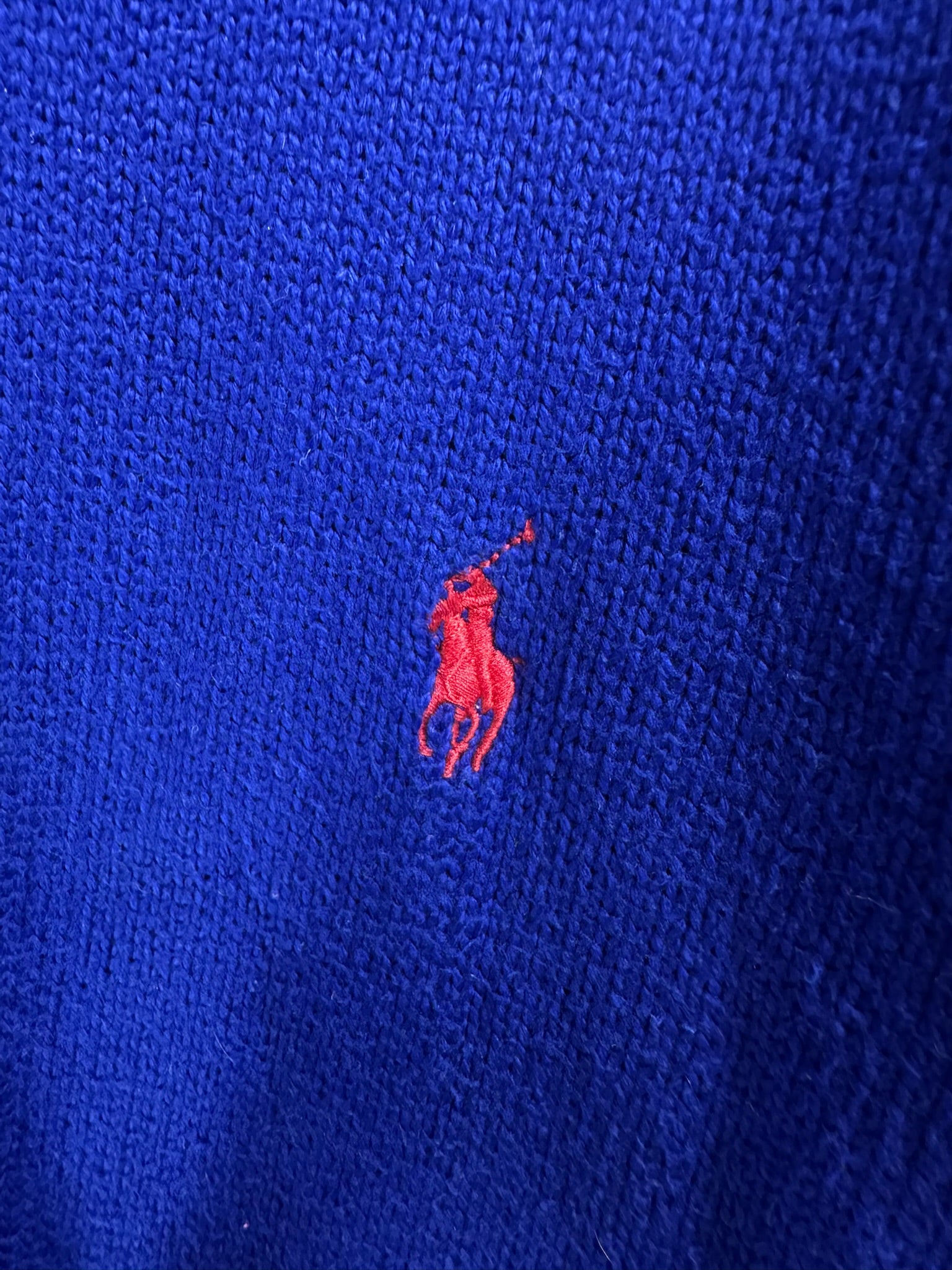 Pull zippé Ralph Lauren bleu - Homme - Taille XL