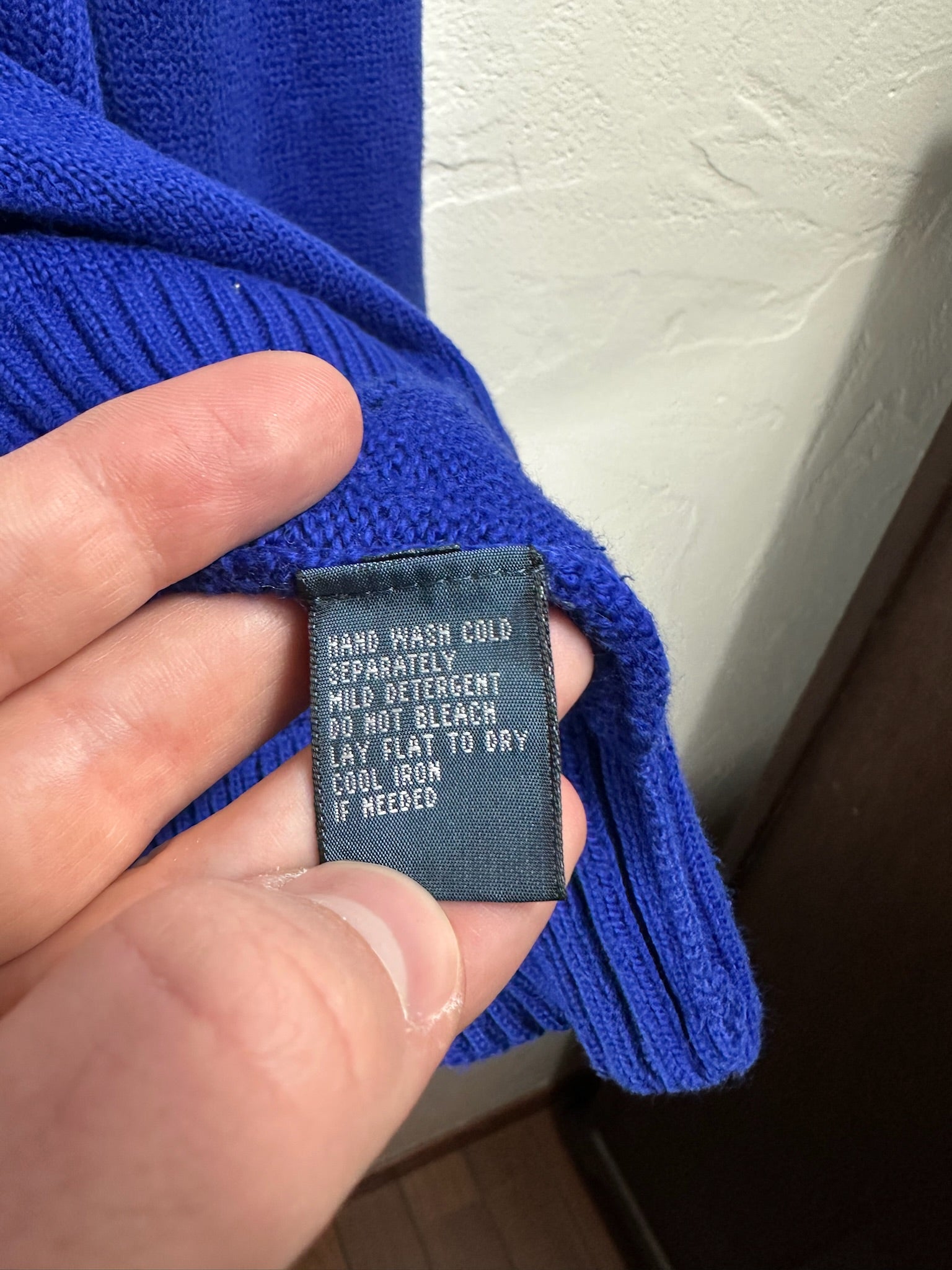 Pull zippé Ralph Lauren bleu - Homme - Taille XL