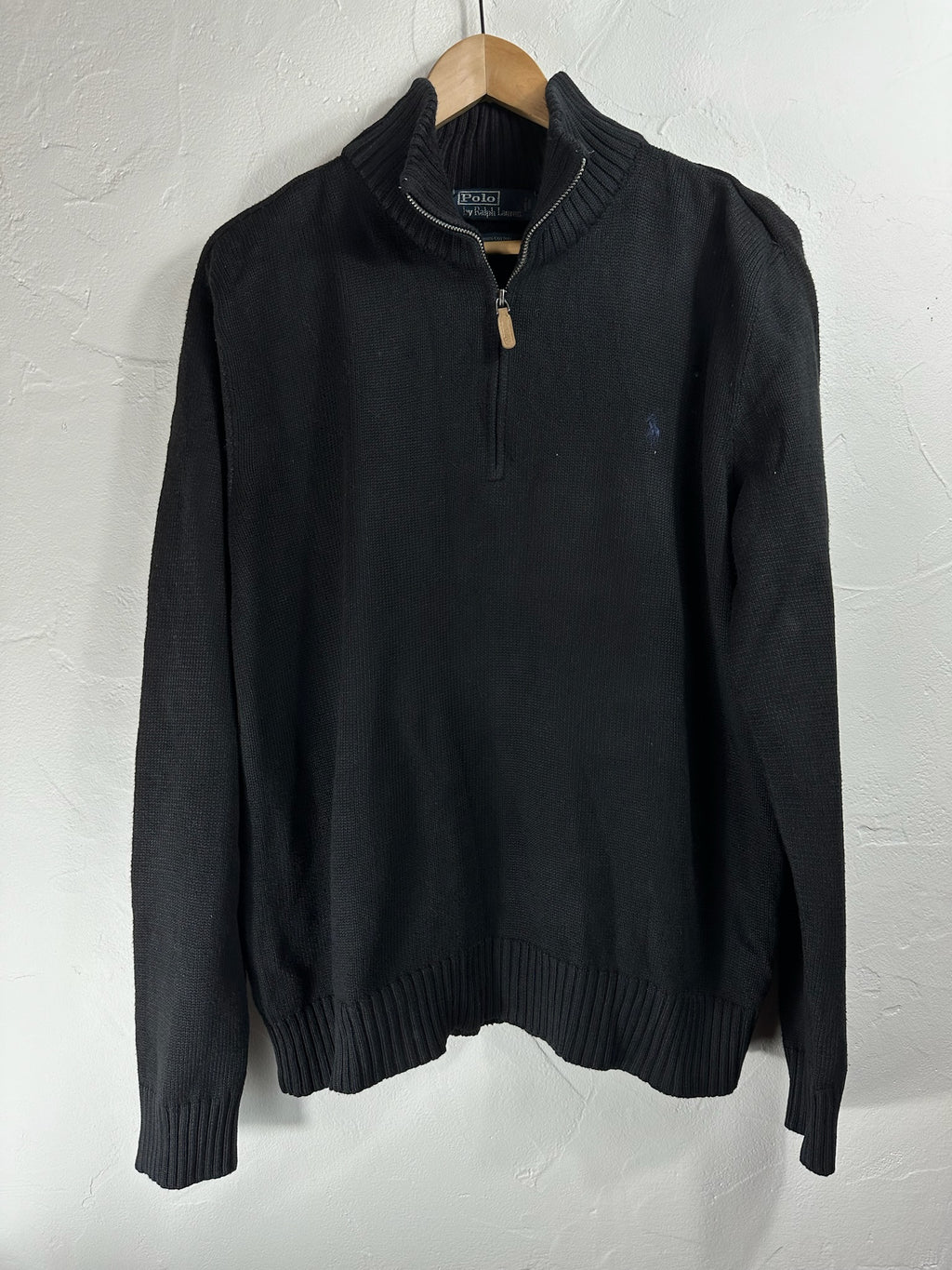 Pull zippé Ralph Lauren noir - Homme - Taille L
