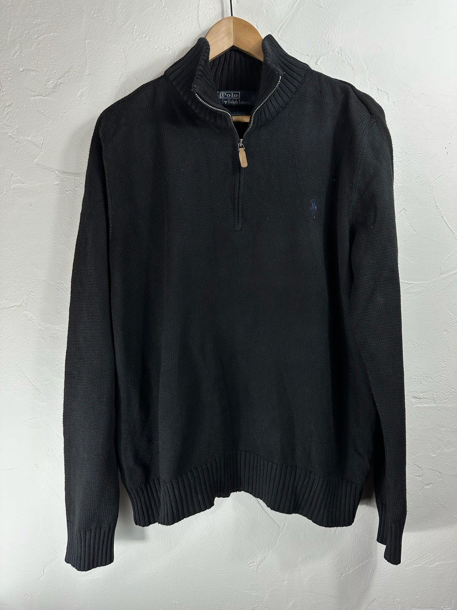 Pull zippé Ralph Lauren noir - Homme - Taille L