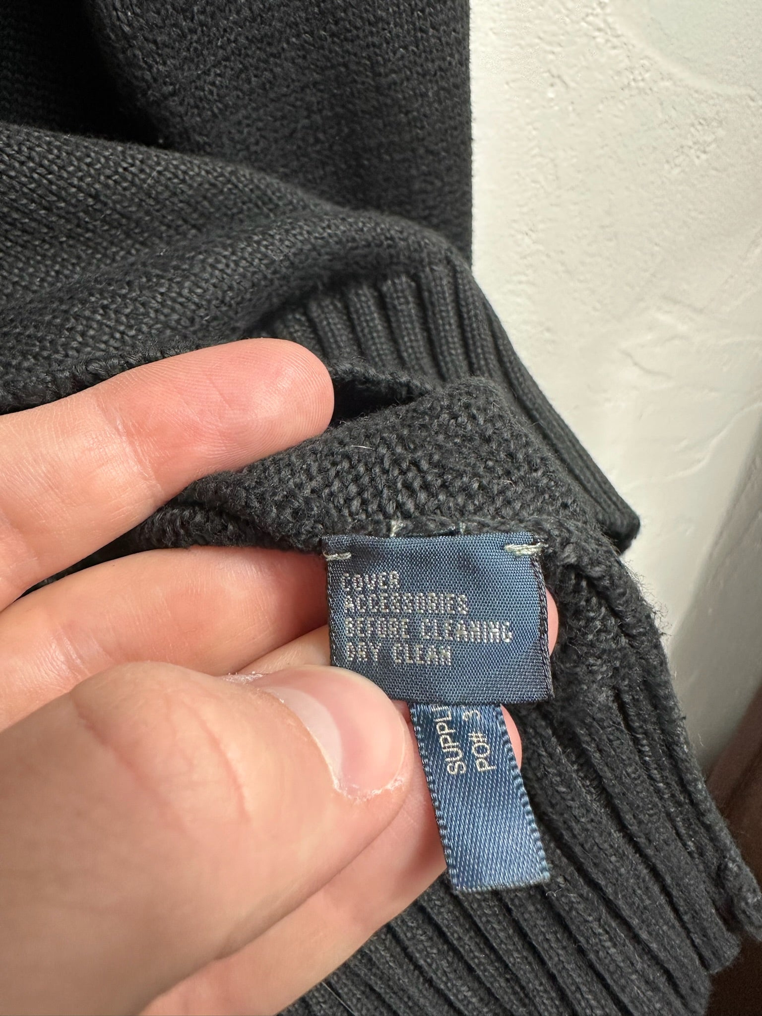 Pull zippé Ralph Lauren noir - Homme - Taille L