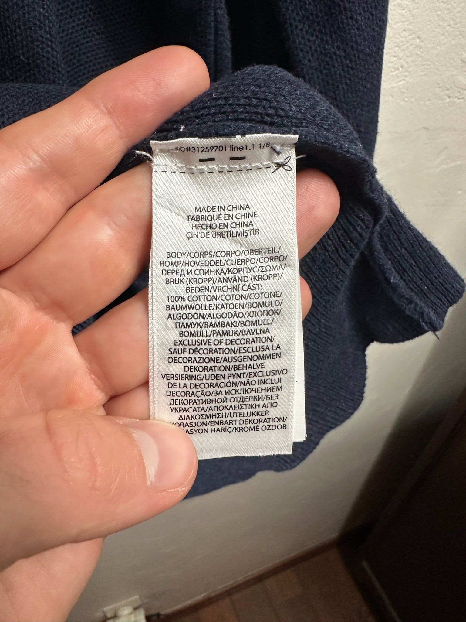 Pull zippé Ralph Lauren marine - Homme - Taille XL