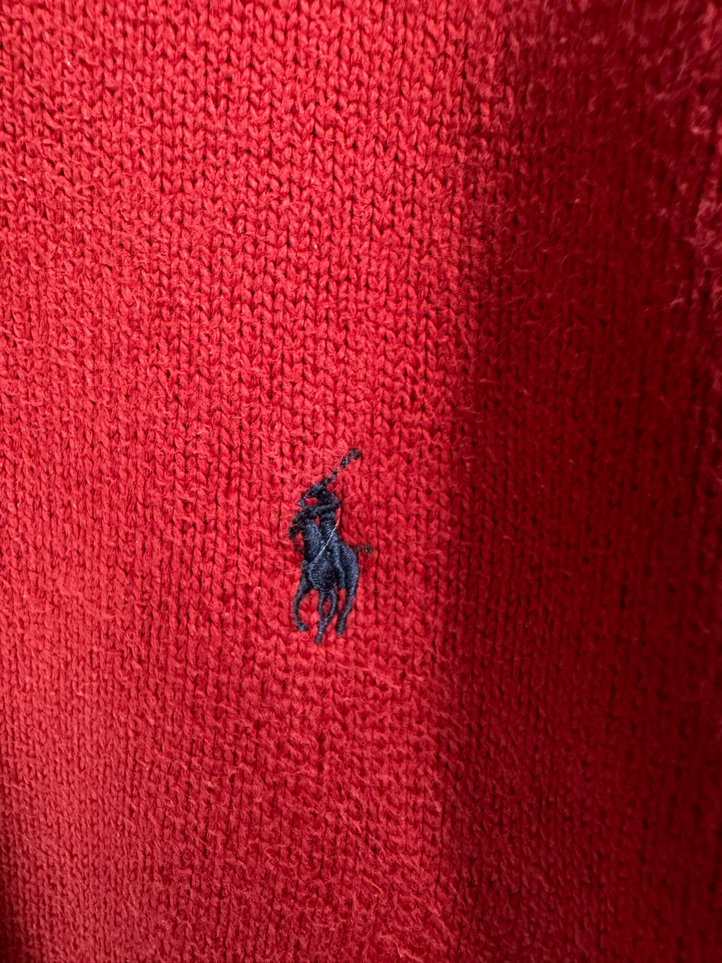 Pull zippé Ralph Lauren rouge - Homme - Taille XL