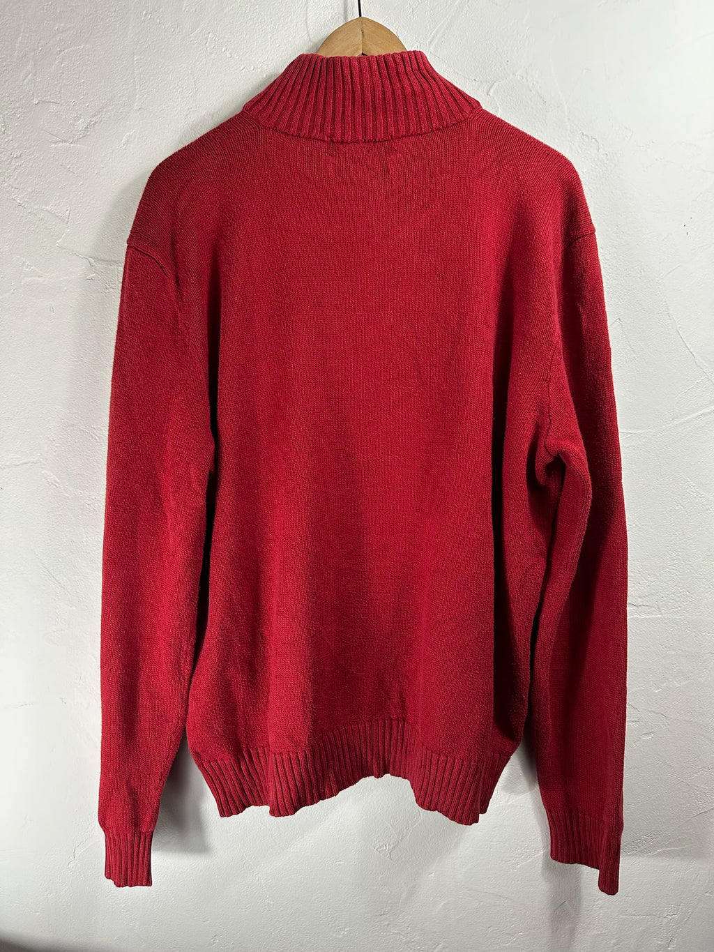 Pull zippé Ralph Lauren rouge - Homme - Taille XL