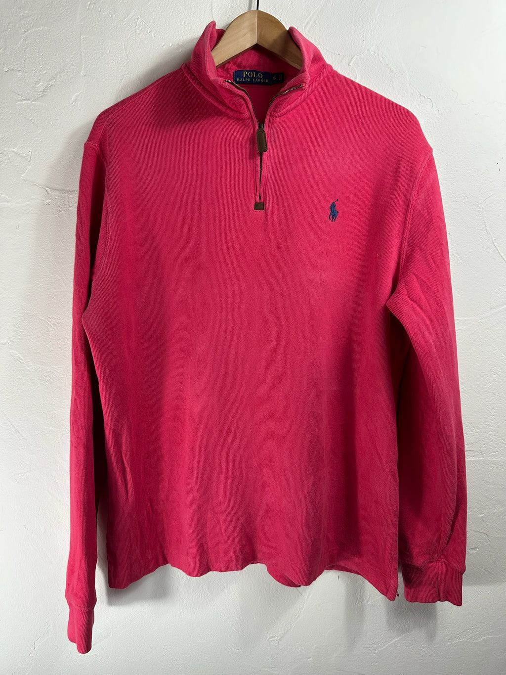 Pull zippé Ralph Lauren rouge - Homme - Taille S