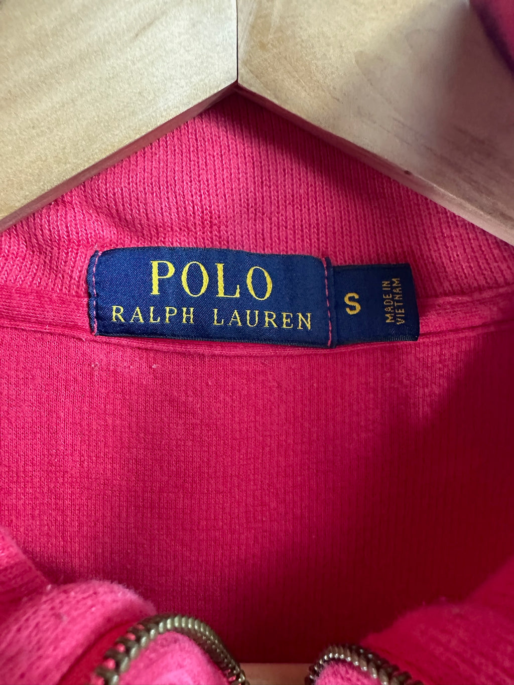 Pull zippé Ralph Lauren rouge - Homme - Taille S
