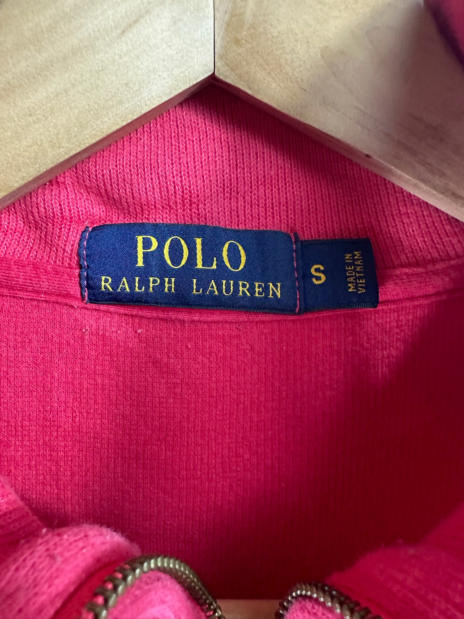 Pull zippé Ralph Lauren rouge - Homme - Taille S