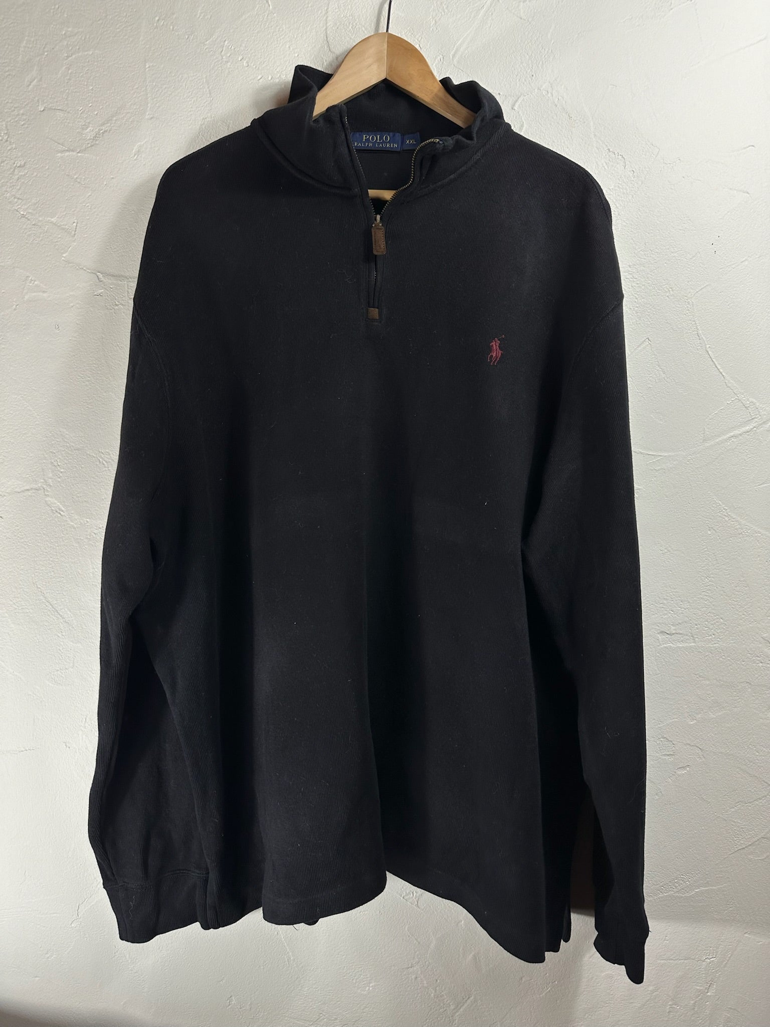 Pull zippé Ralph Lauren noir - Homme - Taille XXL