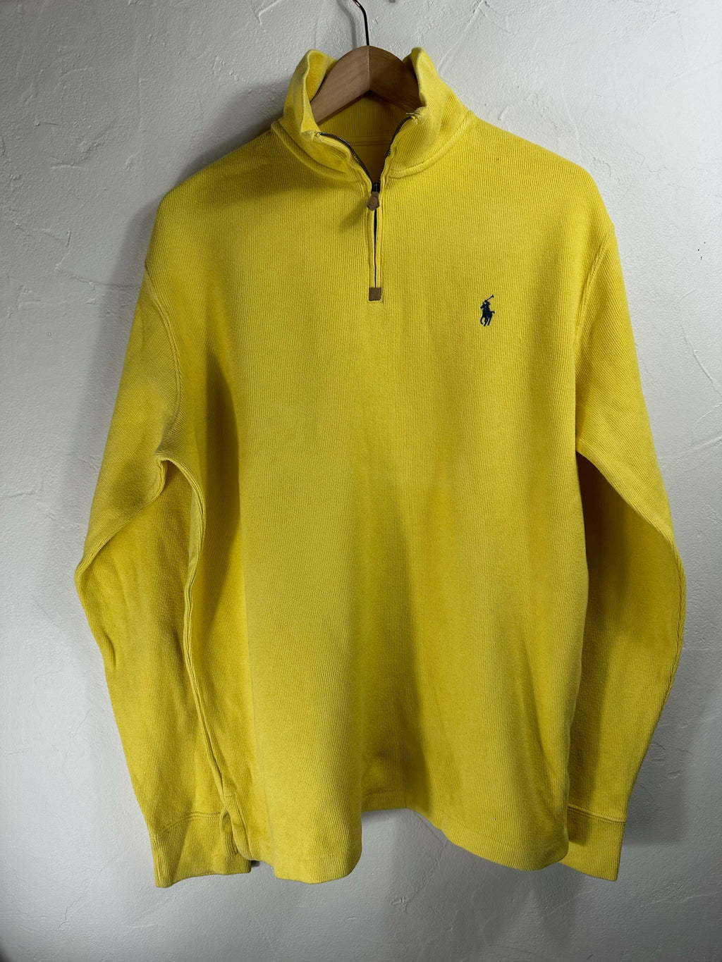 Pull zippé Ralph Lauren jaune - Homme - Taille XL