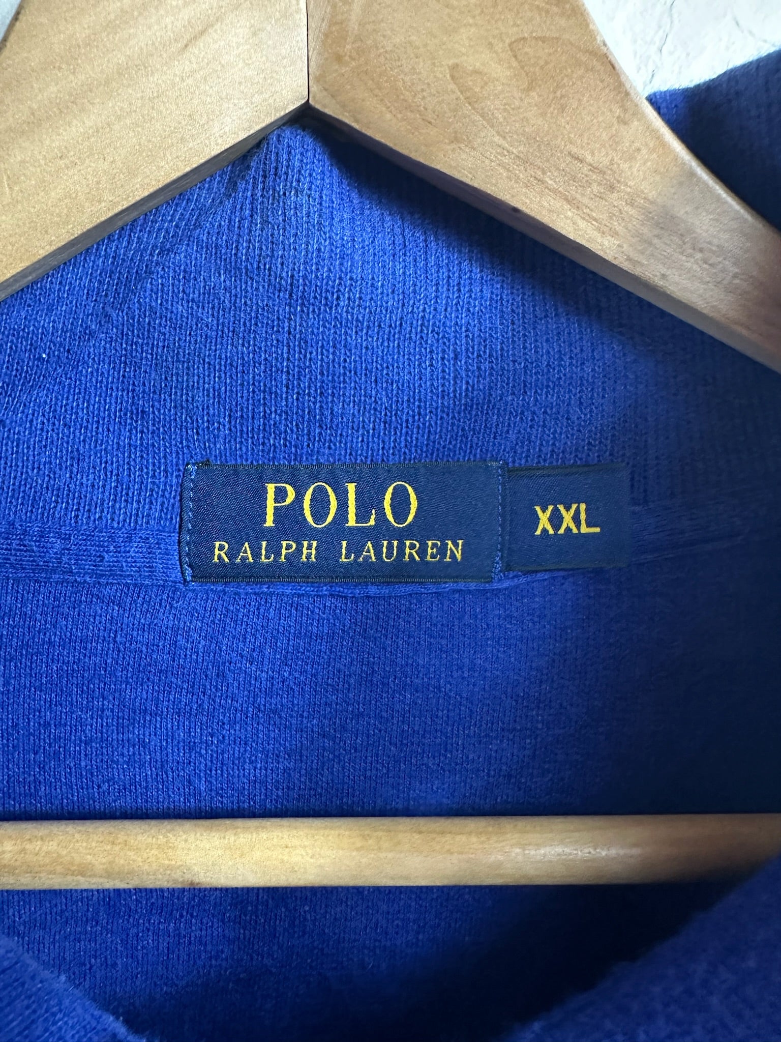 Pull zippé Ralph Lauren bleu - Homme - Taille XXL