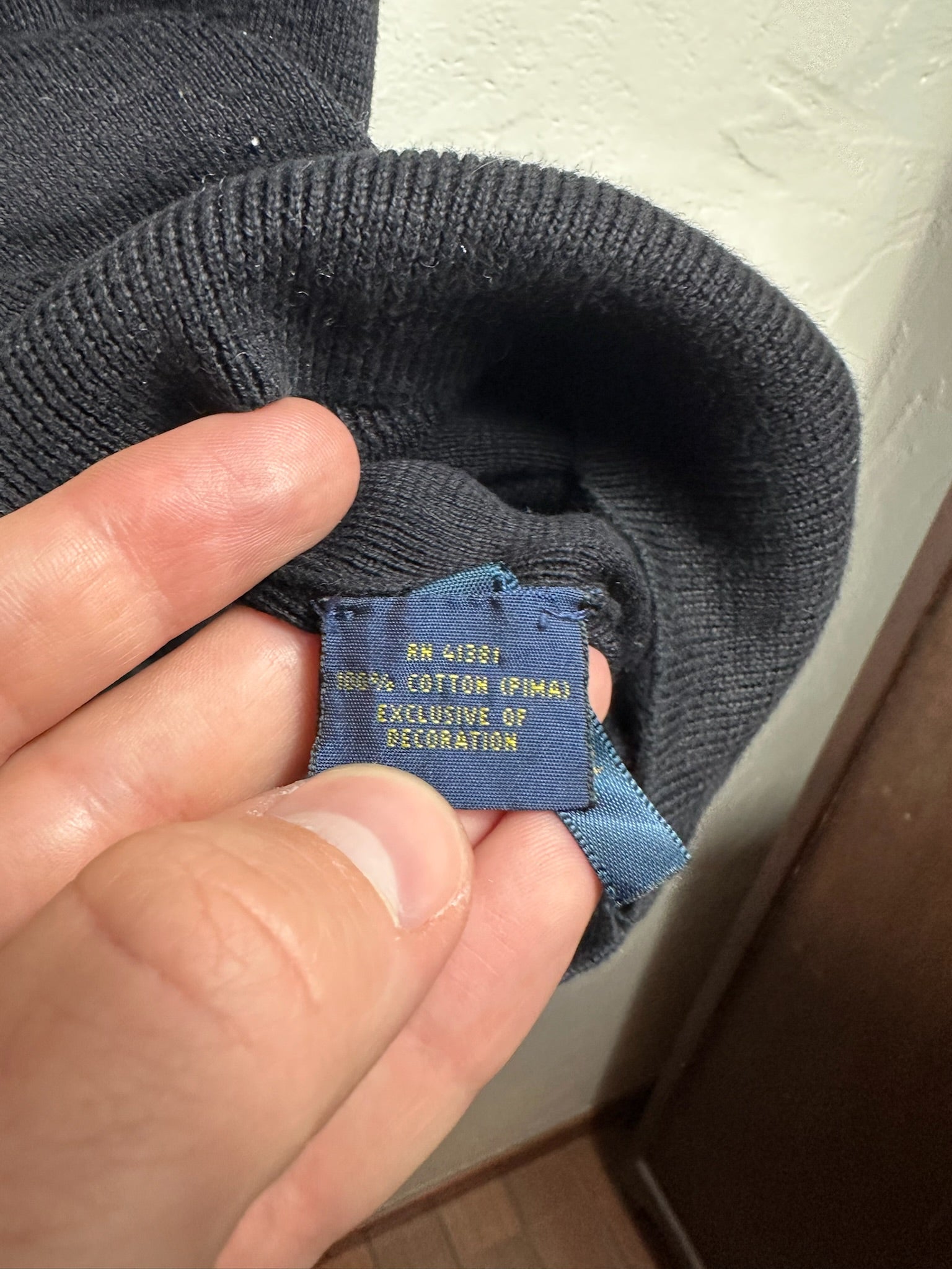 Pull zippé Ralph Lauren noir - Homme - Taille M