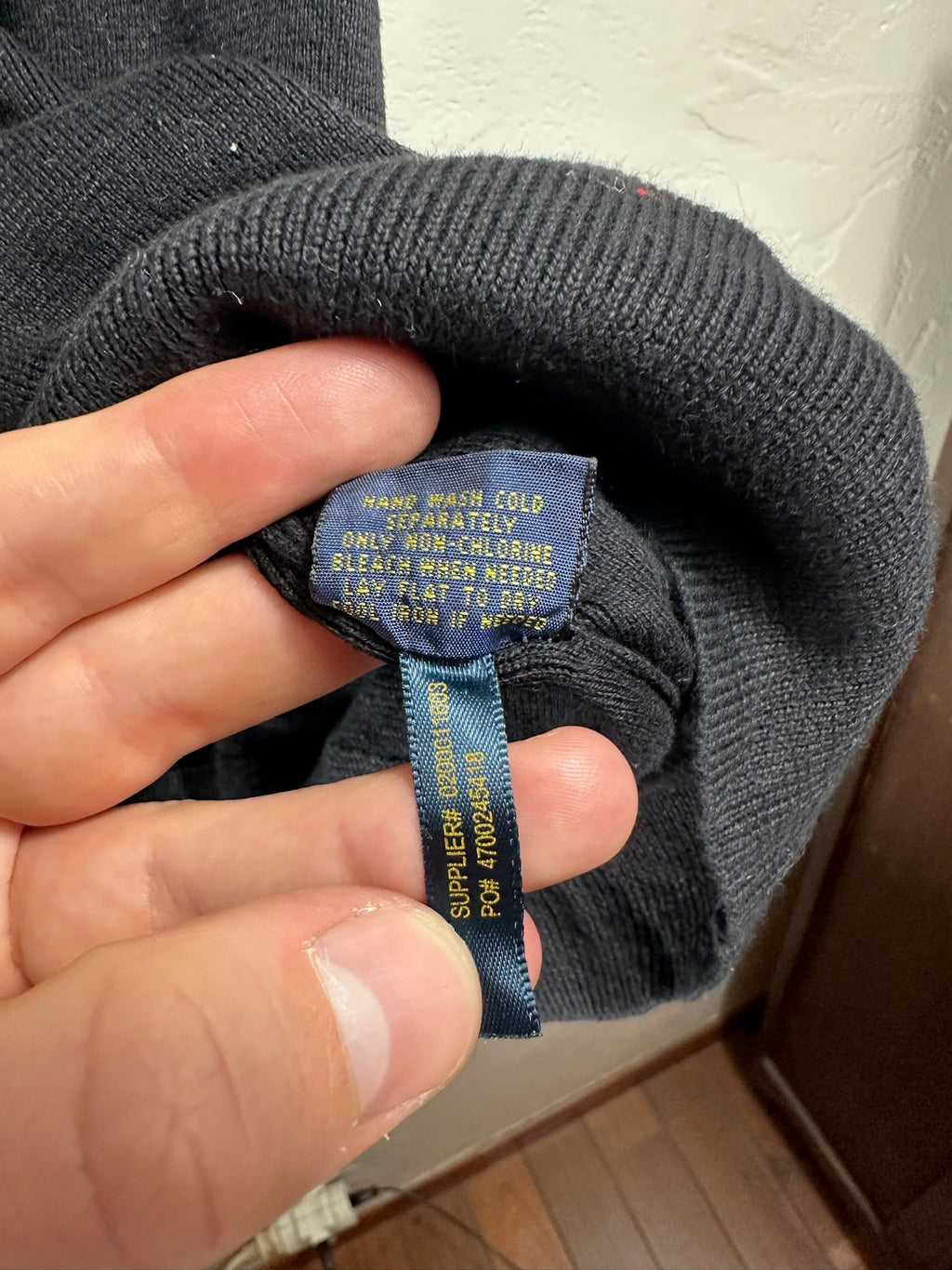 Pull zippé Ralph Lauren noir - Homme - Taille M