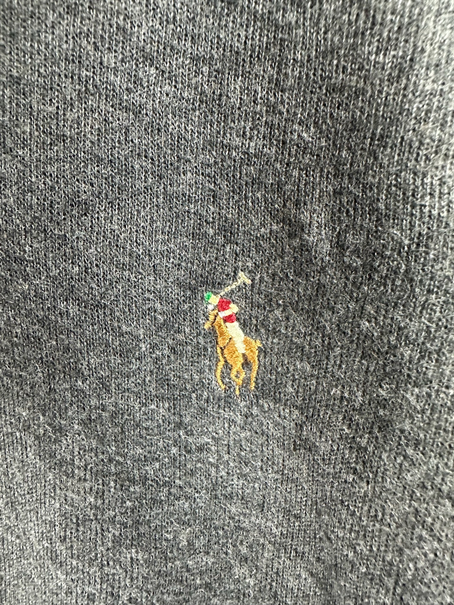 Pull zippé Ralph Lauren gris - Homme - Taille L