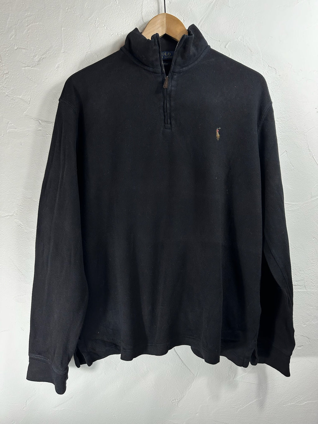 Pull zippé Ralph Lauren noir - Homme - Taille M