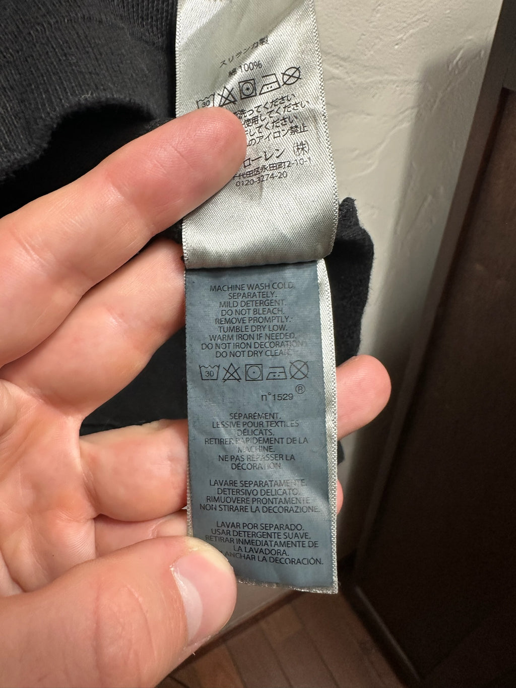 Pull zippé Ralph Lauren noir - Homme - Taille M