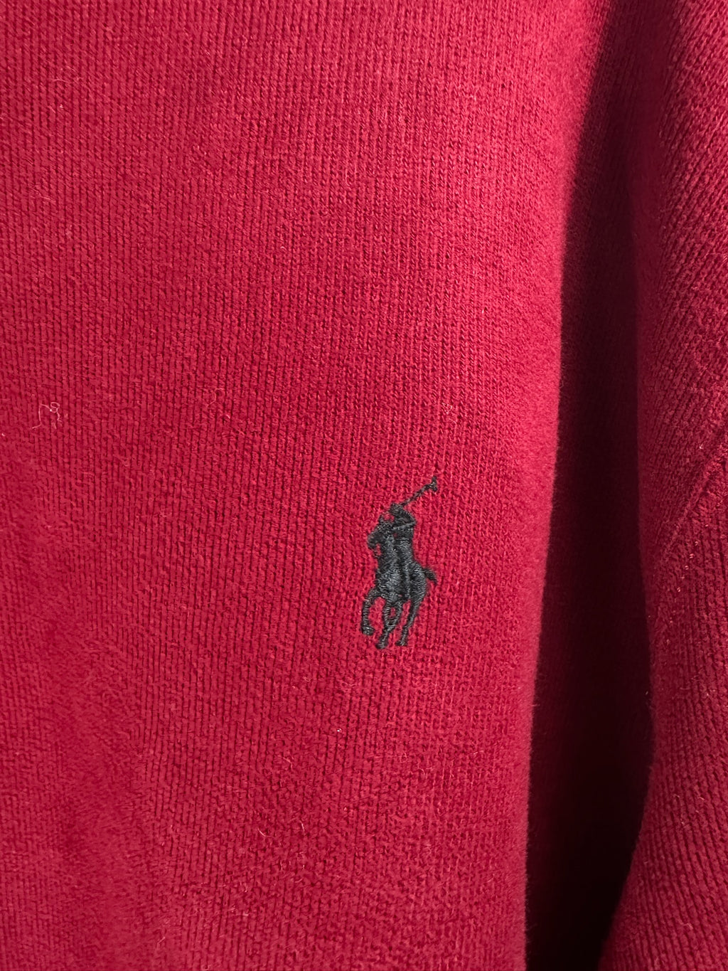 Pull zippé Ralph Lauren rouge - Homme - Taille XXL